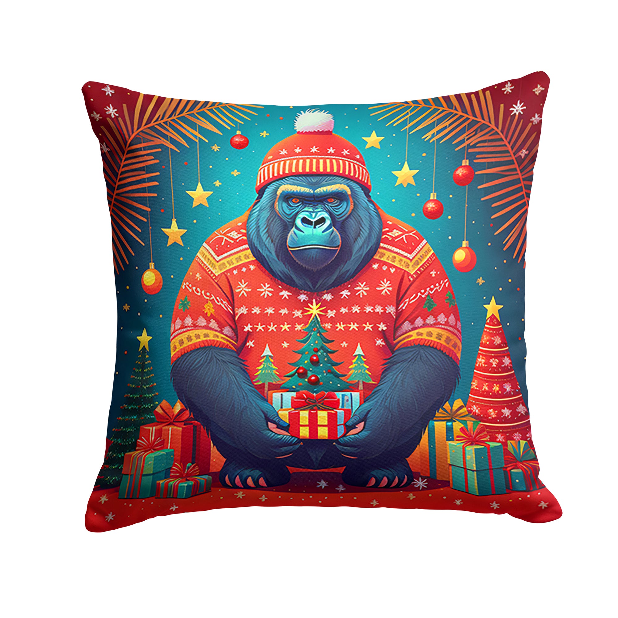 Buy this Gorilla Christmas Fabric Decorative Pillow