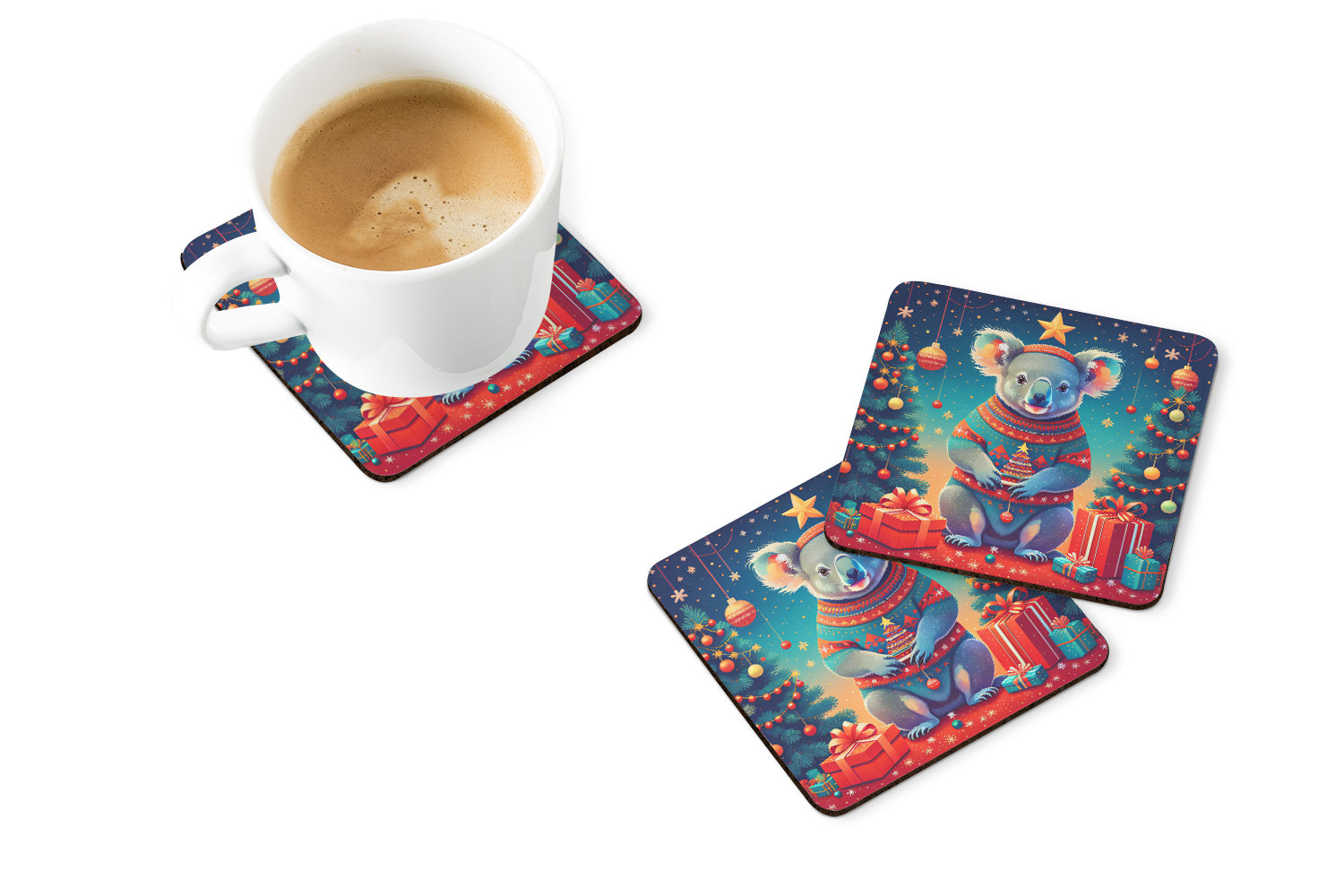 Buy this Koala Christmas Foam Coaster Set of 4