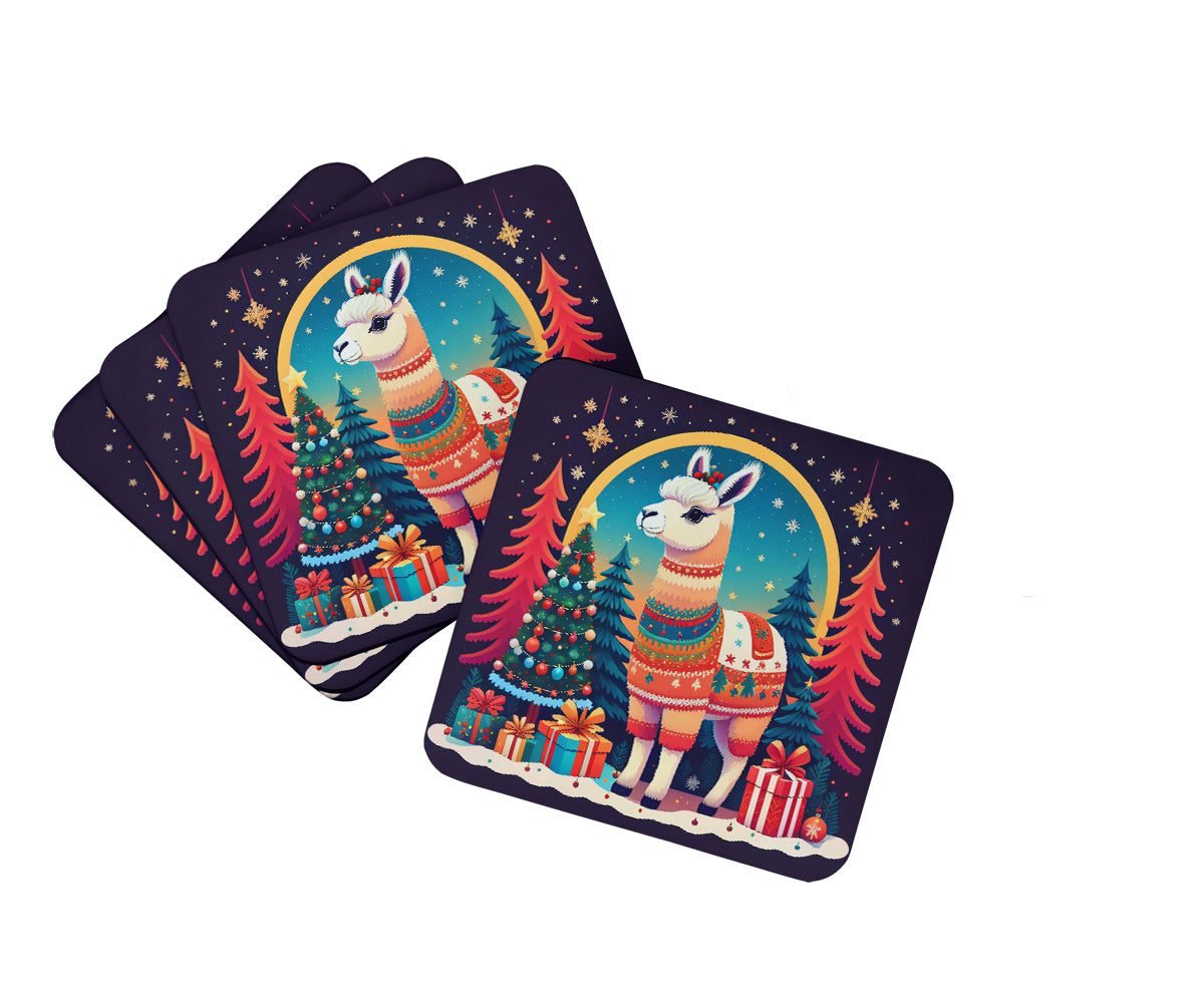 Buy this Llama Christmas Foam Coaster Set of 4