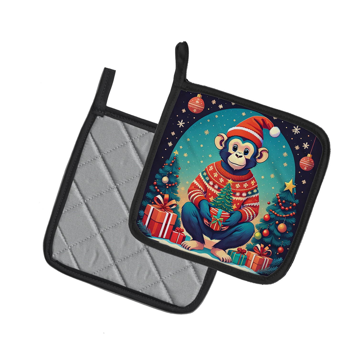 Buy this Monkey Christmas Pair of Pot Holders