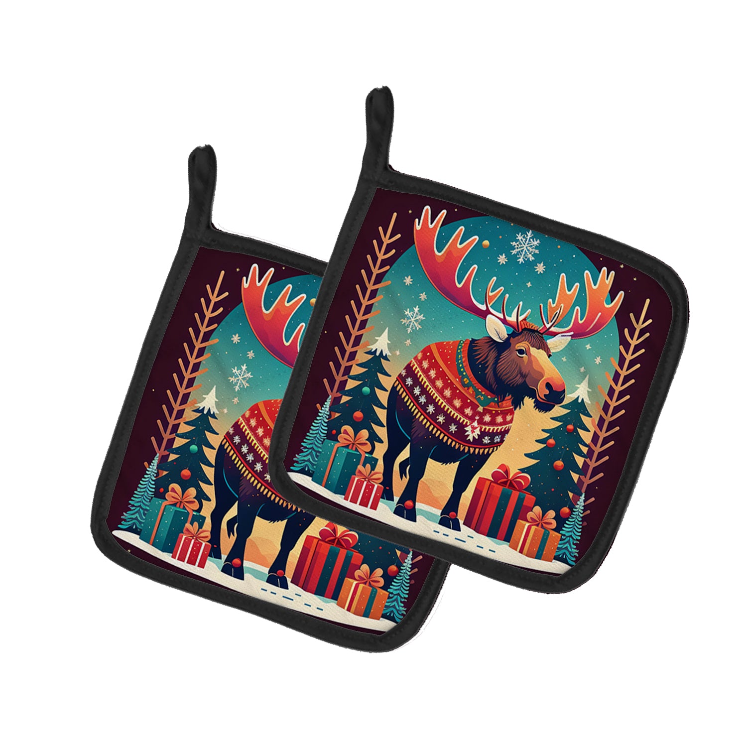 Buy this Moose Christmas Pair of Pot Holders