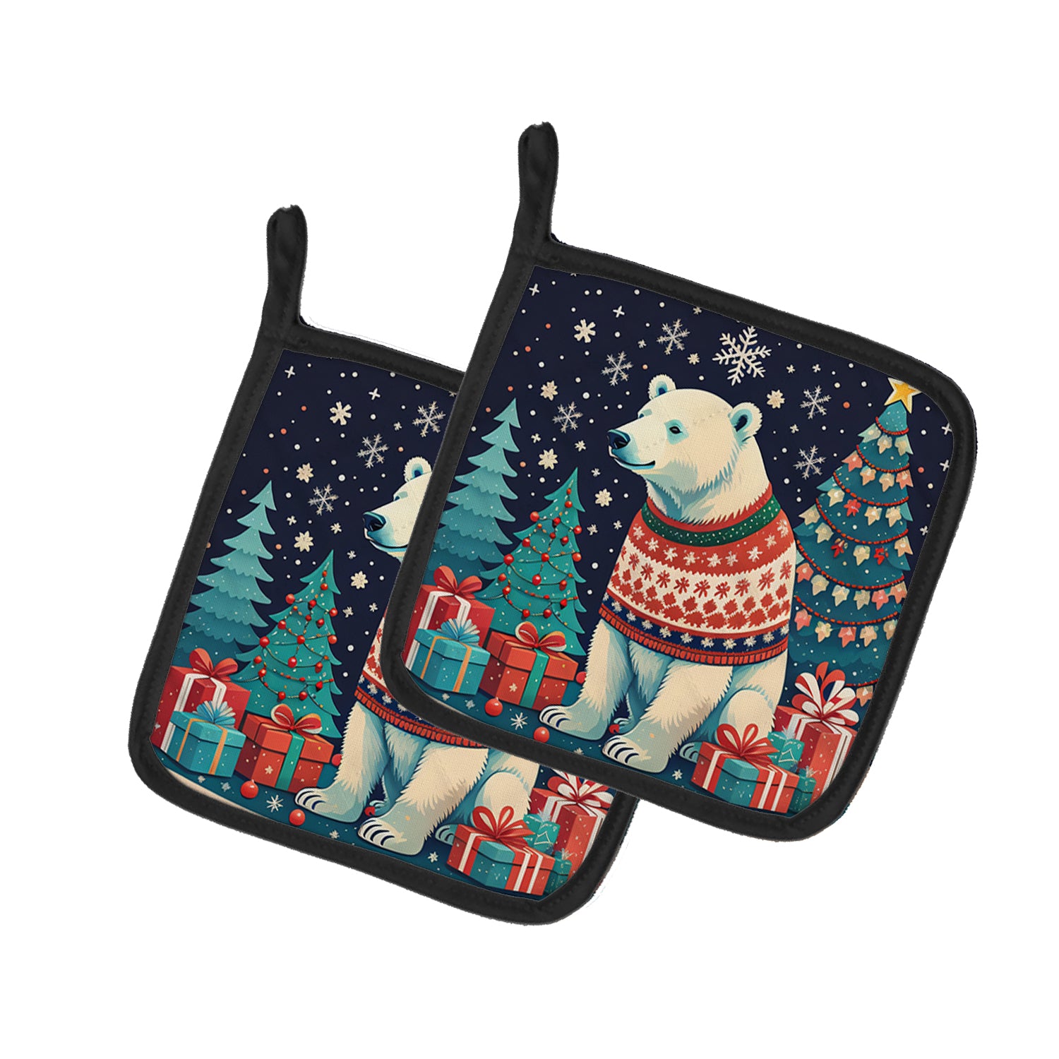 Buy this Polar Bear Christmas Pair of Pot Holders