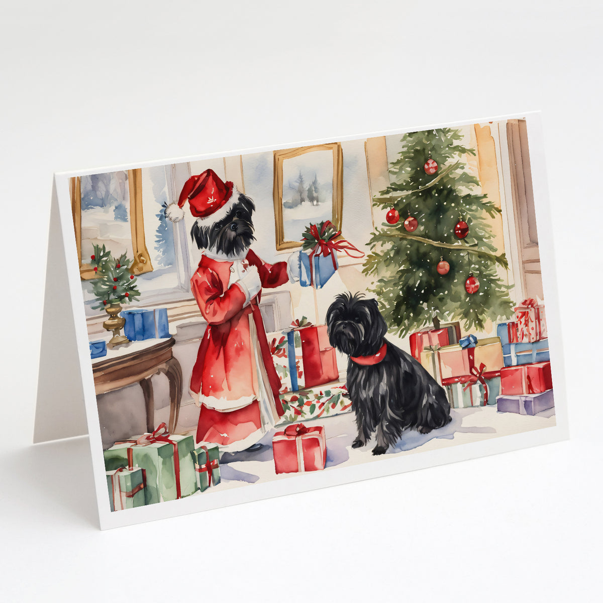 Buy this Affenpinscher Christmas Greeting Cards and Envelopes Pack of 8