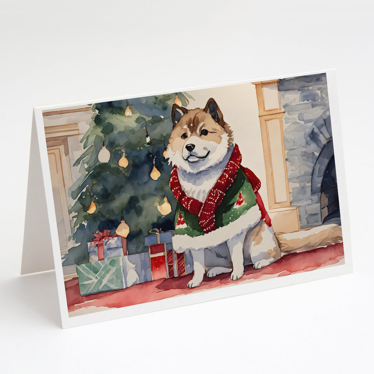 Buy this Akita Christmas Greeting Cards and Envelopes Pack of 8