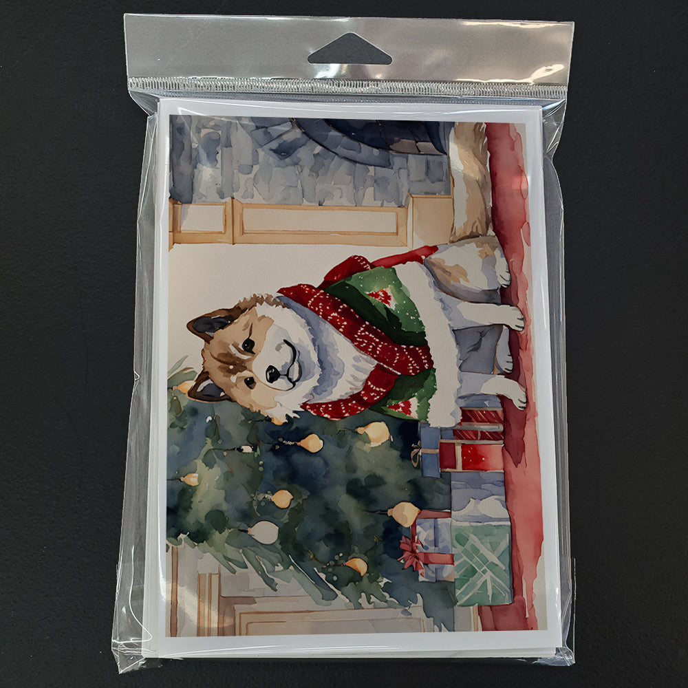 Akita Christmas Greeting Cards and Envelopes Pack of 8