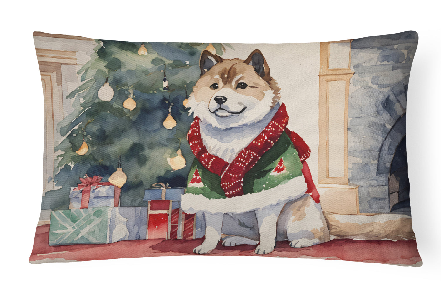 Buy this Akita Christmas Fabric Decorative Pillow