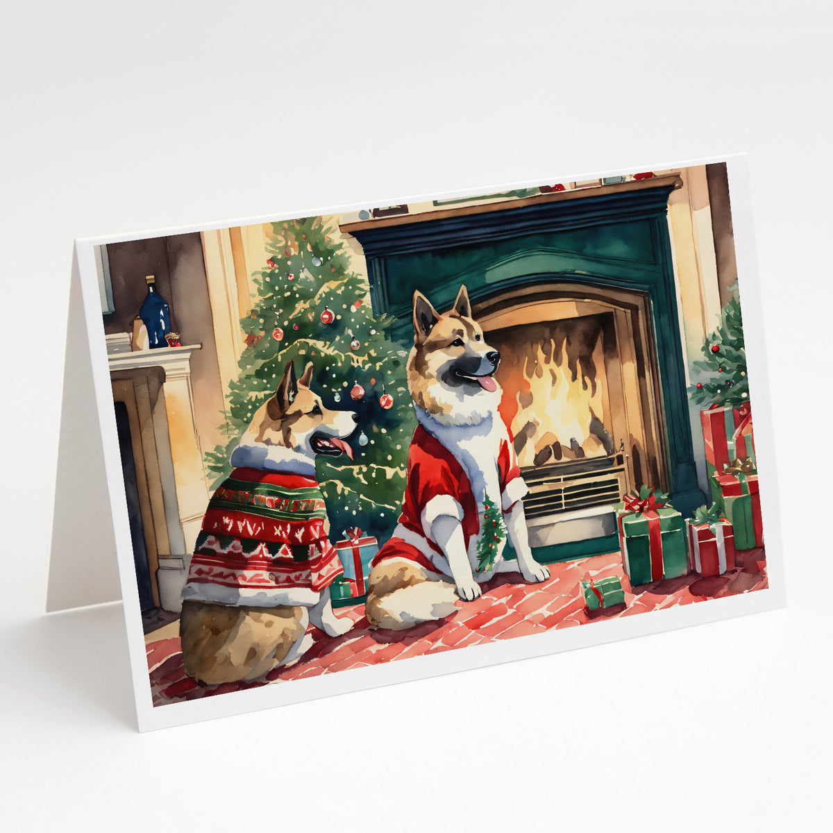 Buy this Akita Christmas Greeting Cards and Envelopes Pack of 8