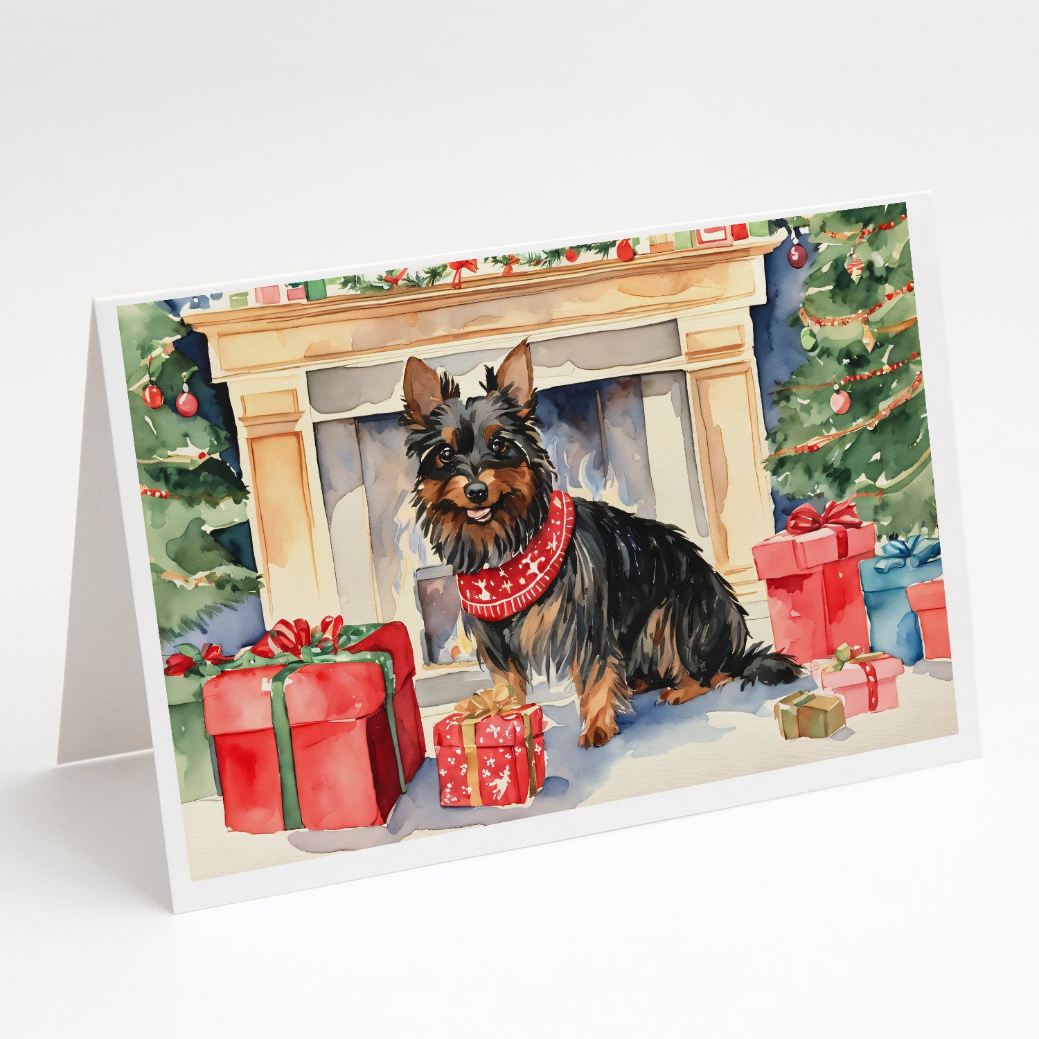 Buy this Australian Terrier Christmas Greeting Cards and Envelopes Pack of 8