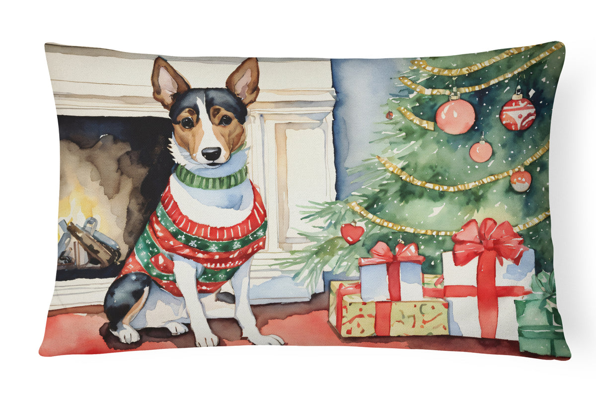 Buy this Basenji Christmas Fabric Decorative Pillow