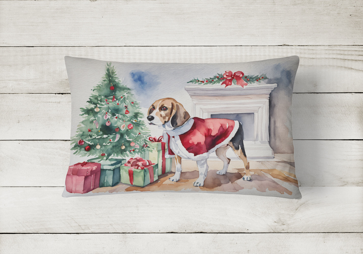 Buy this Beagle Christmas Fabric Decorative Pillow