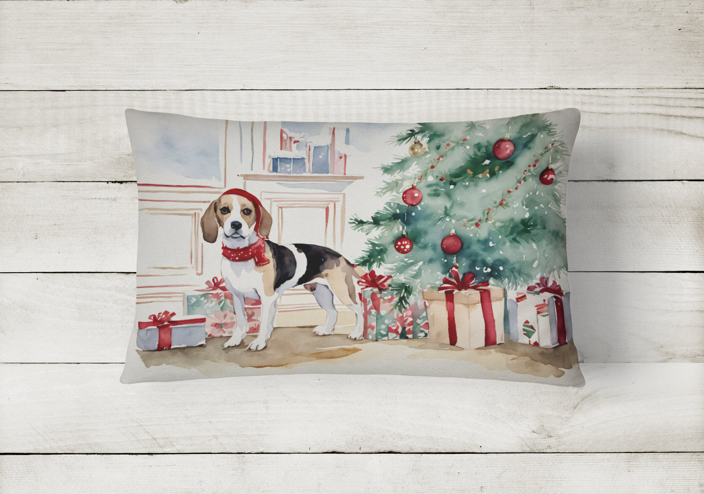 Buy this Beagle Christmas Fabric Decorative Pillow