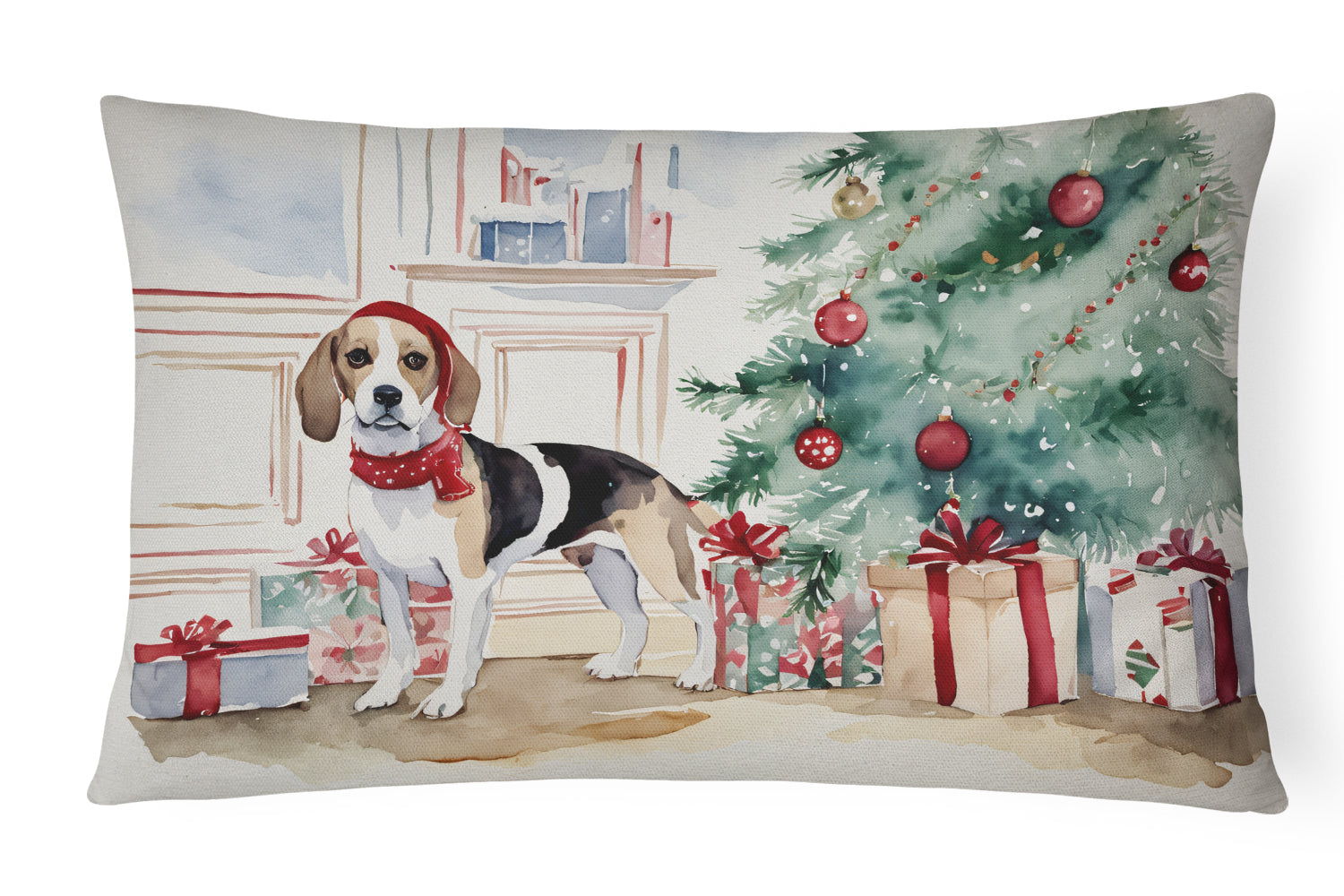 Buy this Beagle Christmas Fabric Decorative Pillow