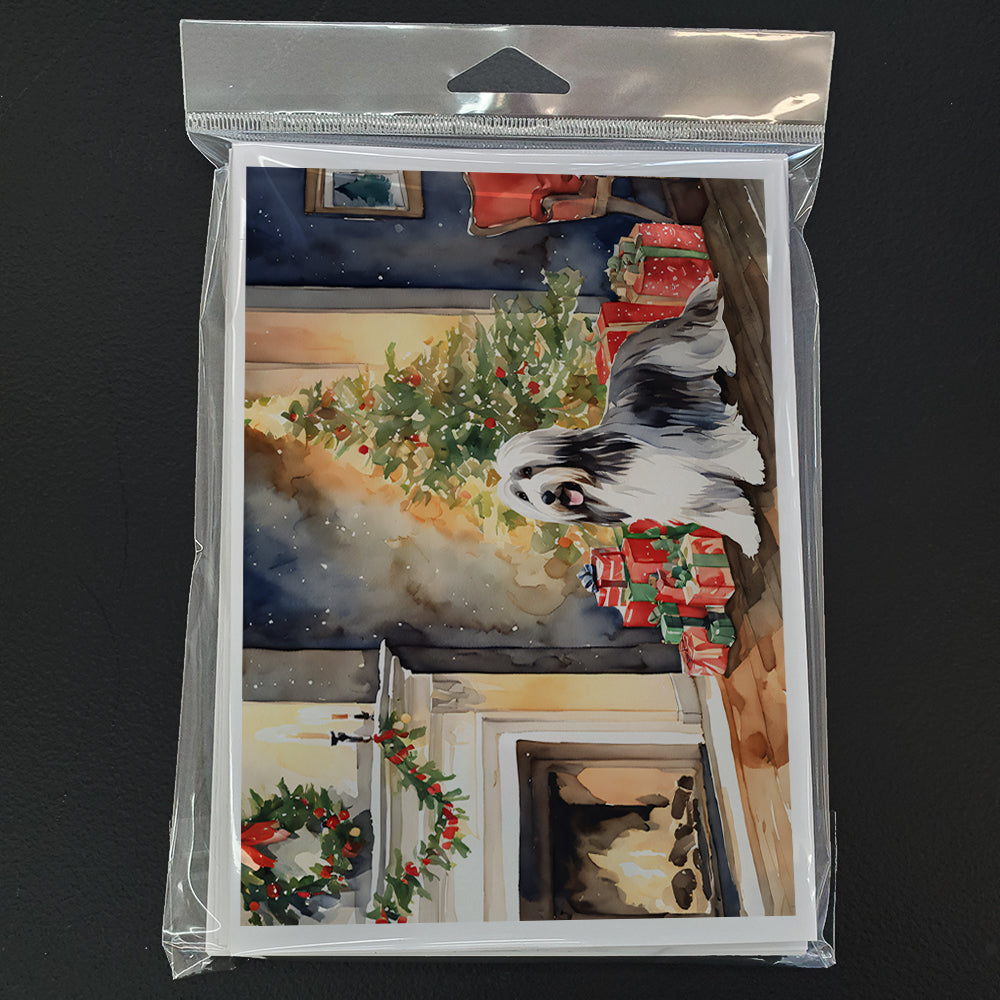 Bearded Collie Christmas Greeting Cards and Envelopes Pack of 8  the-store.com.