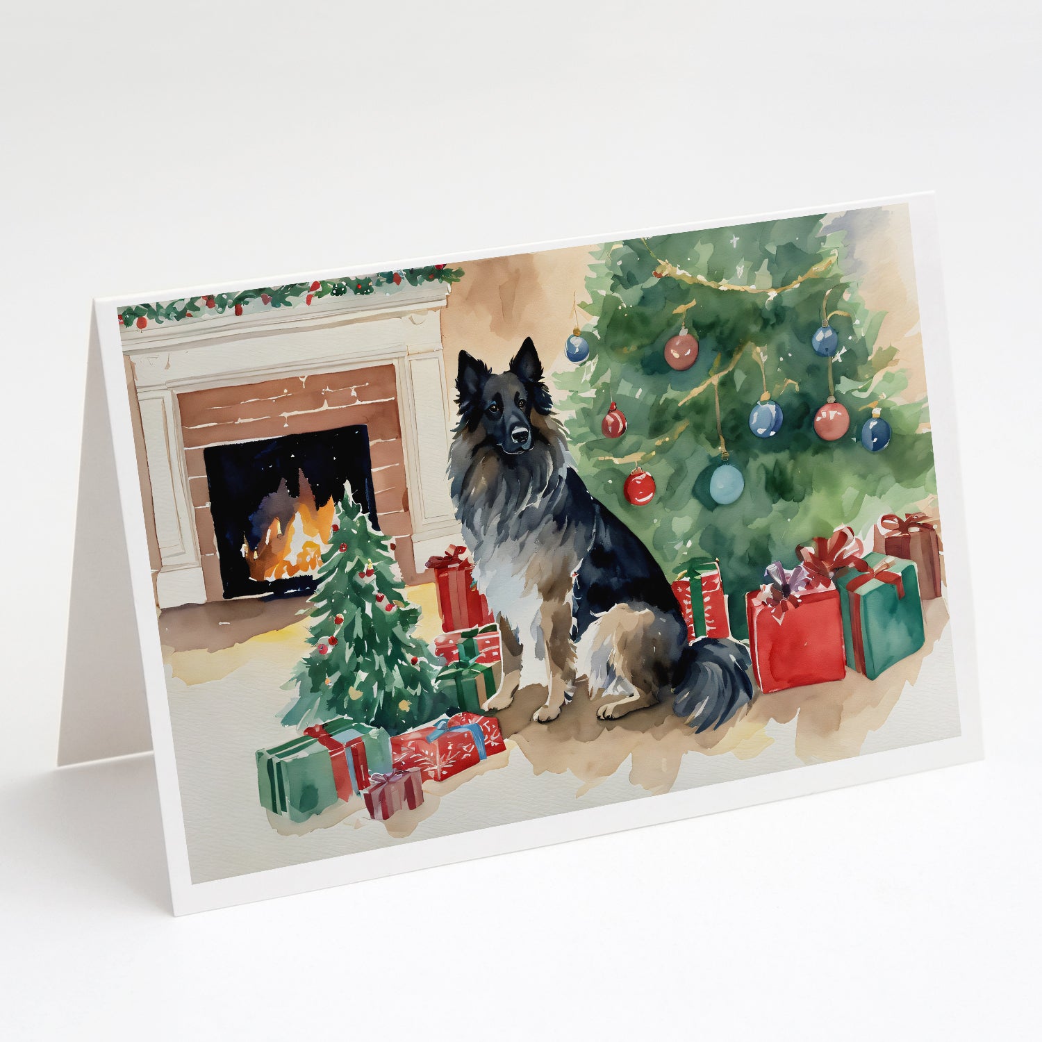 Buy this Belgian Tervuren Christmas Greeting Cards and Envelopes Pack of 8