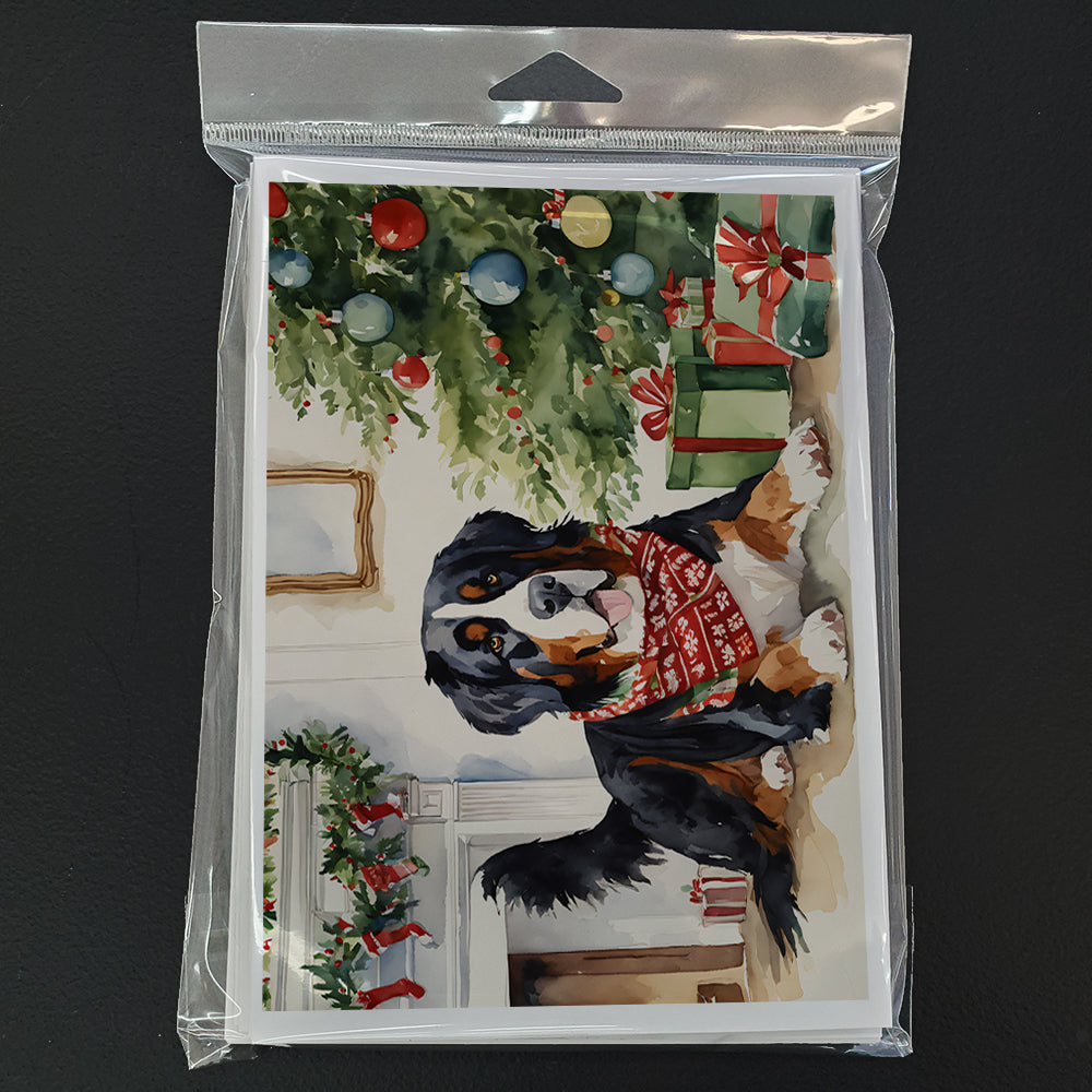 Bernese Mountain Dog Christmas Greeting Cards and Envelopes Pack of 8  the-store.com.
