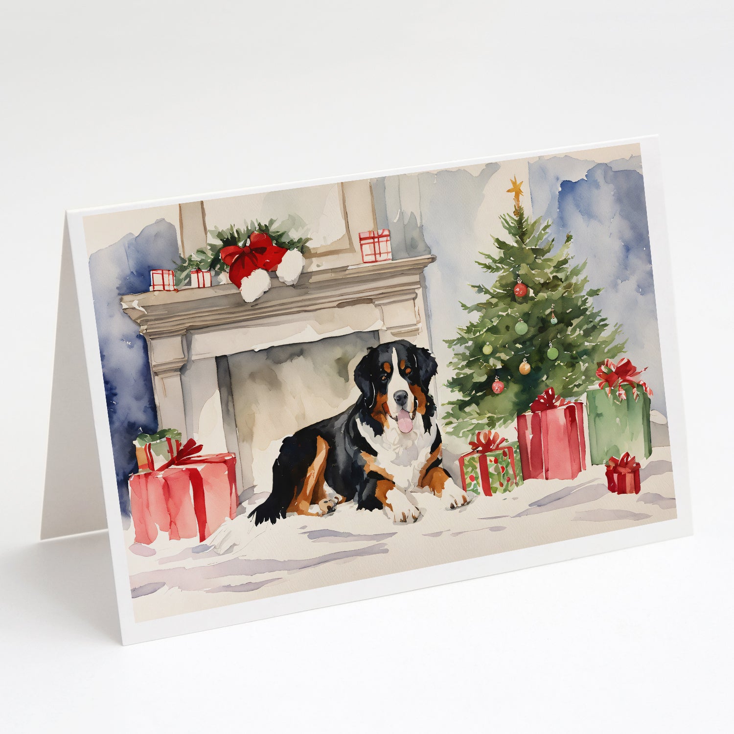 Buy this Bernese Mountain Dog Christmas Greeting Cards and Envelopes Pack of 8