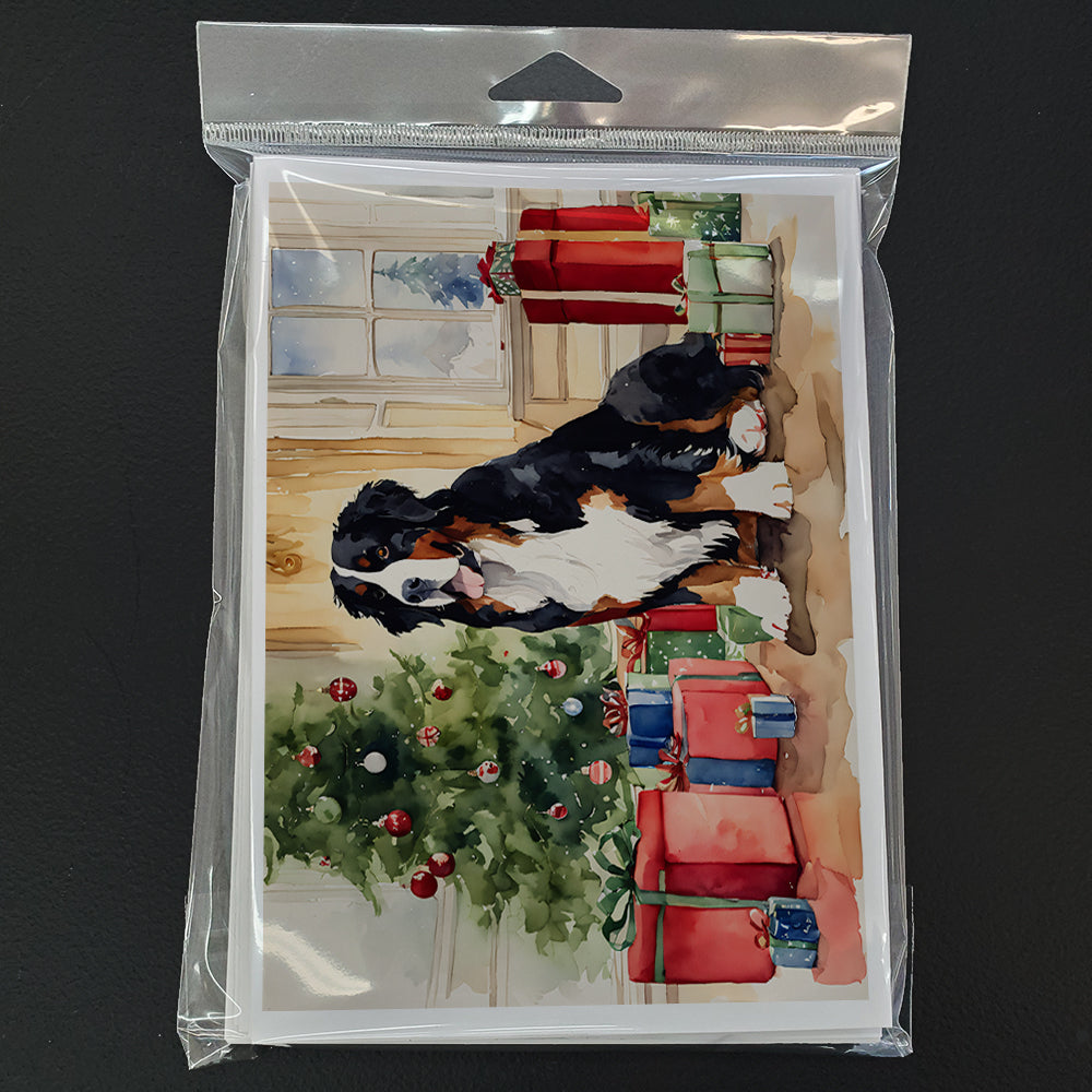 Bernese Mountain Dog Christmas Greeting Cards and Envelopes Pack of 8  the-store.com.