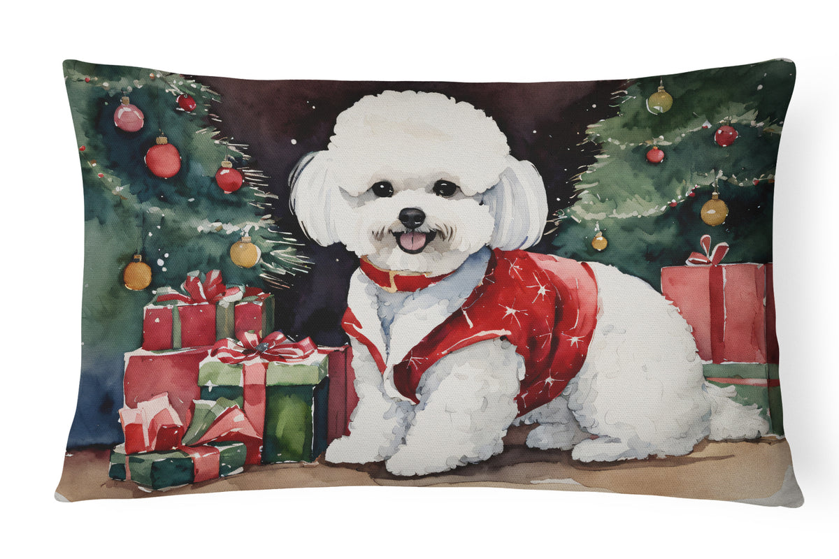 Buy this Bichon Frise Christmas Fabric Decorative Pillow