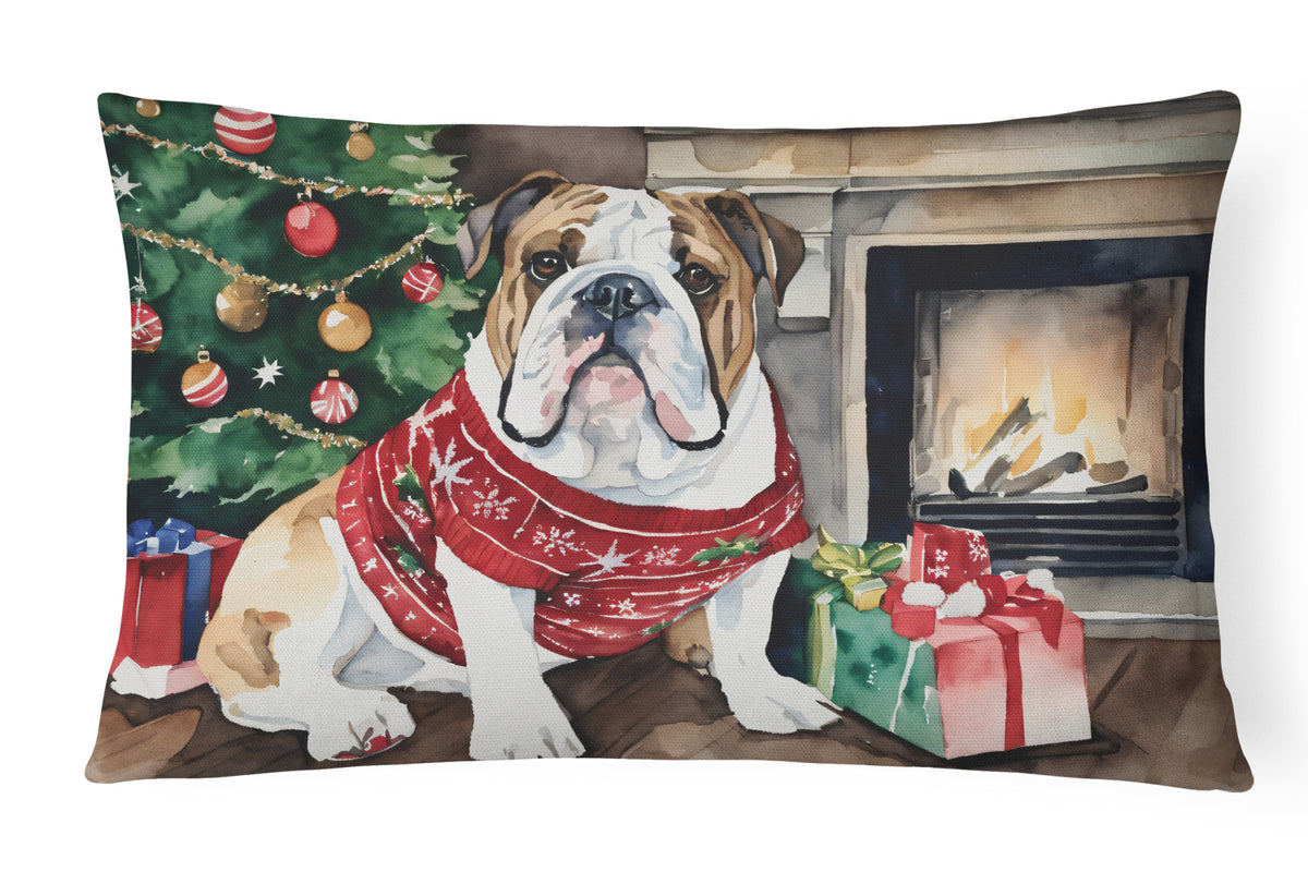 Buy this English Bulldog Christmas Fabric Decorative Pillow