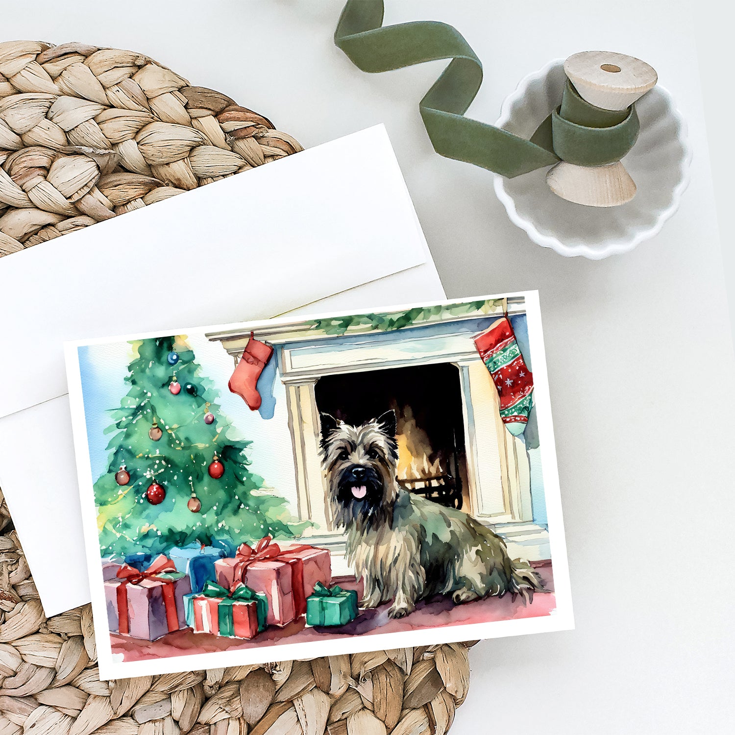 Cairn Terrier Christmas Greeting Cards and Envelopes Pack of 8  the-store.com.