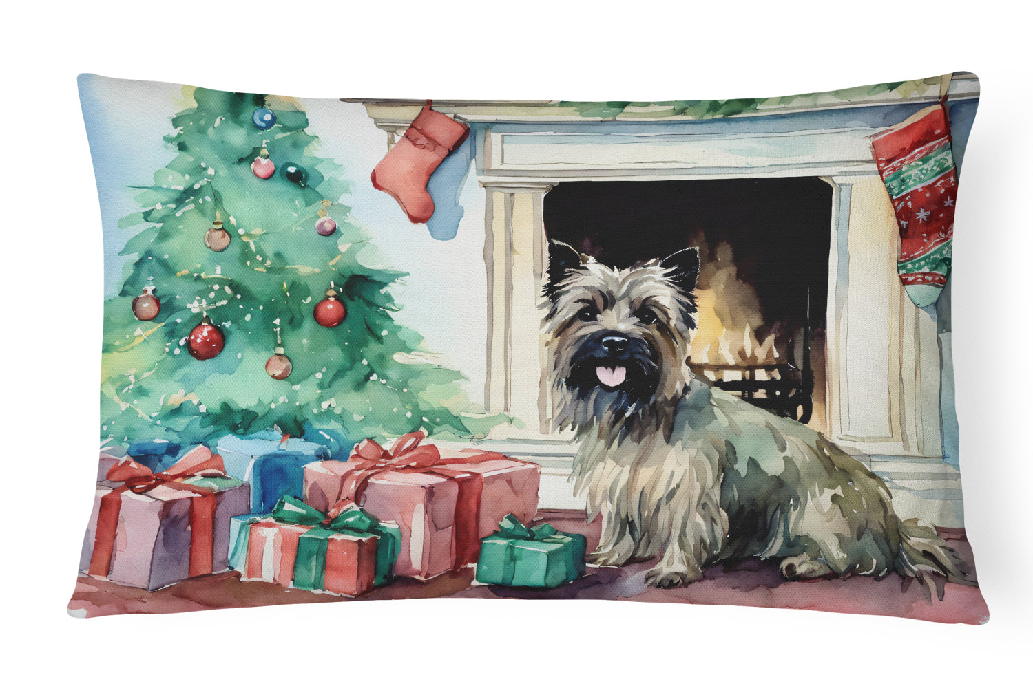 Buy this Cairn Terrier Christmas Fabric Decorative Pillow