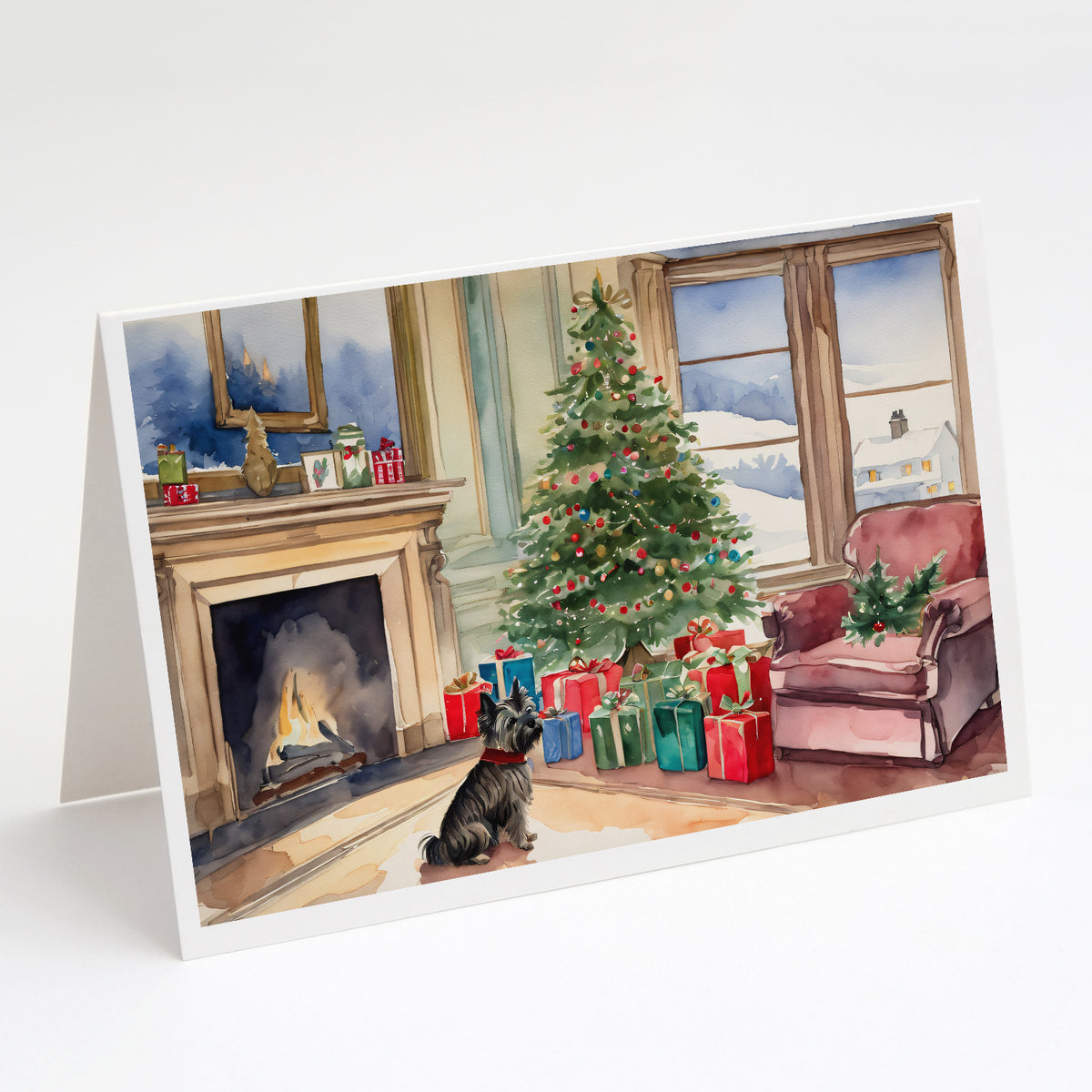 Buy this Cairn Terrier Christmas Greeting Cards and Envelopes Pack of 8