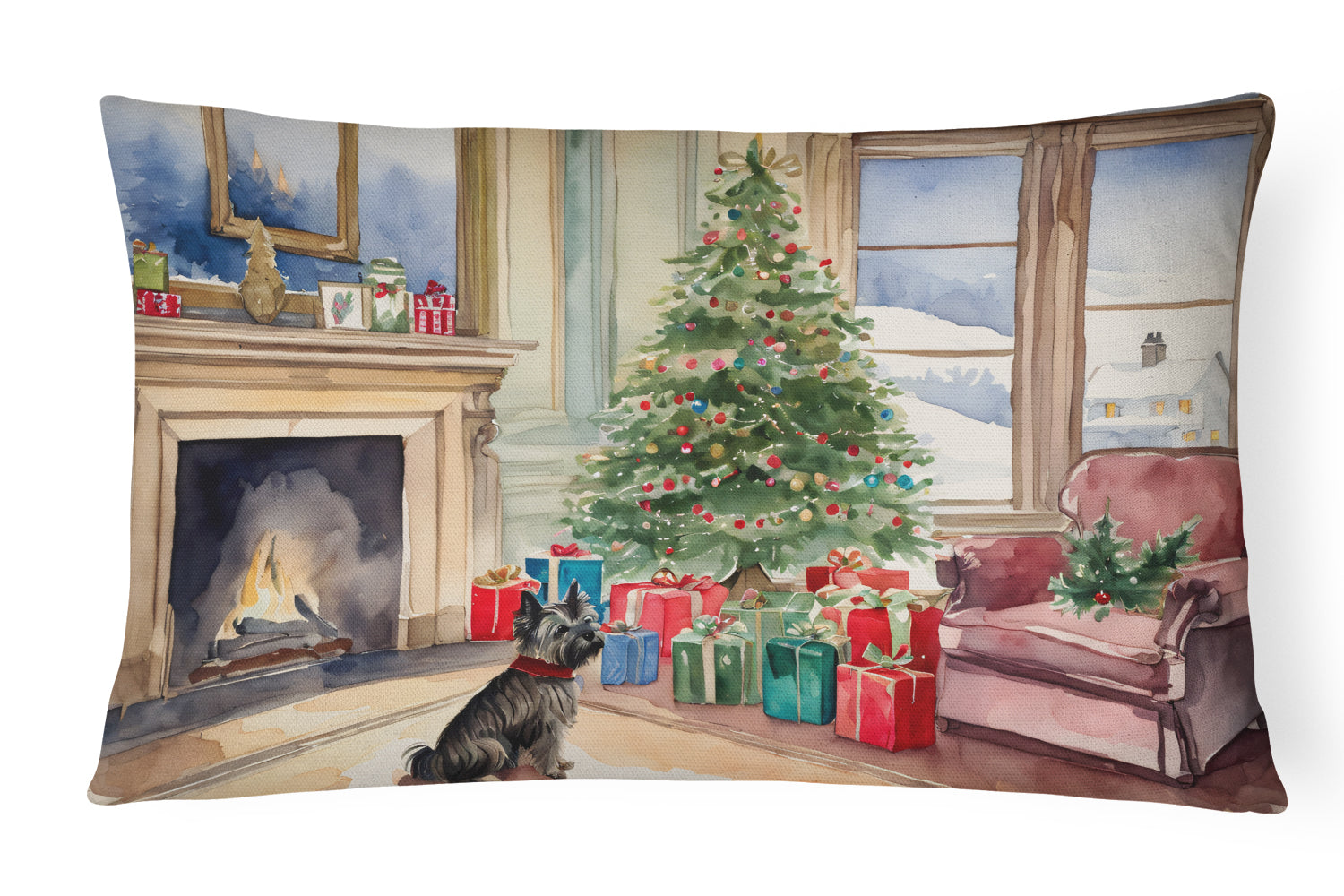 Buy this Cairn Terrier Christmas Fabric Decorative Pillow