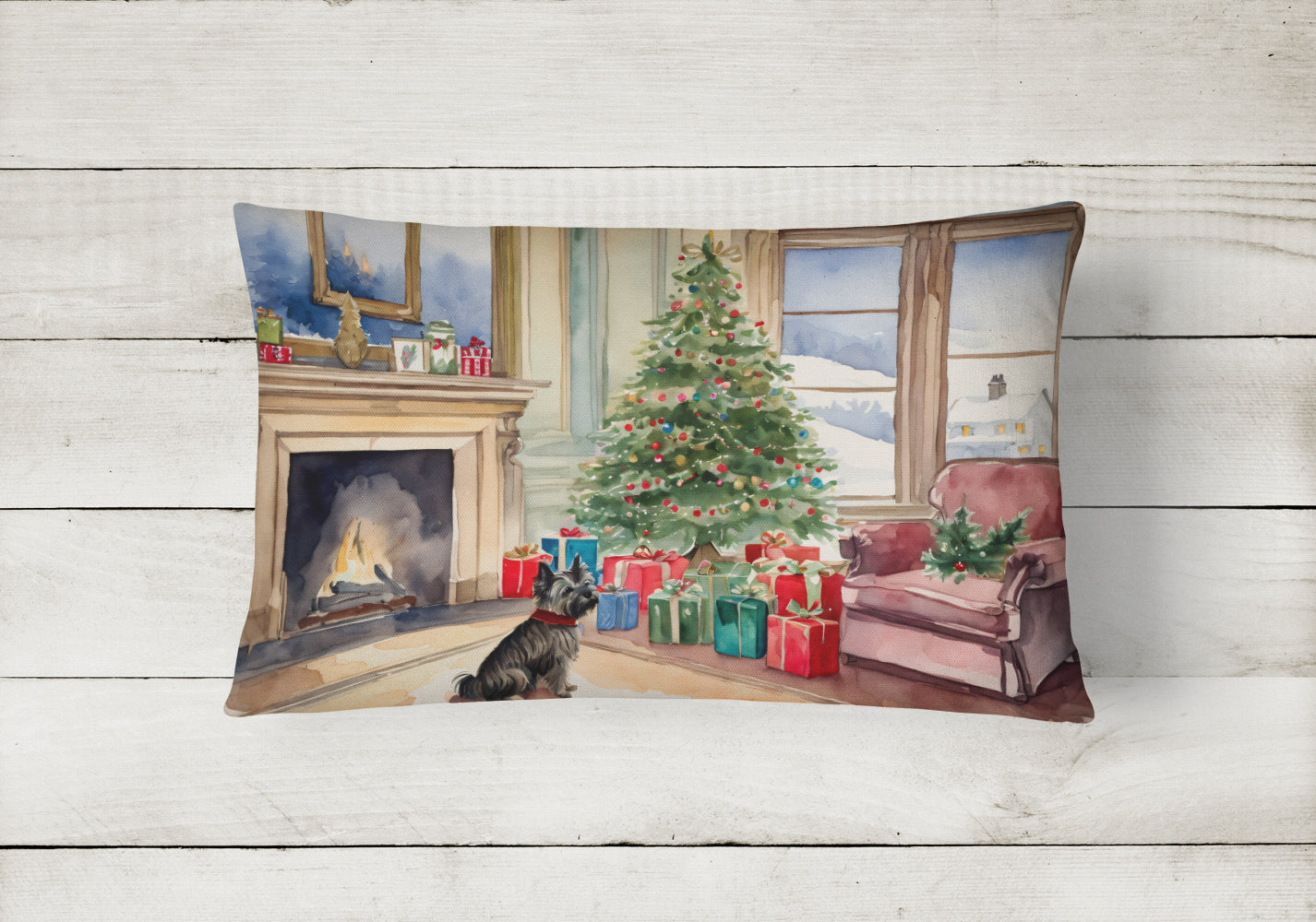 Buy this Cairn Terrier Christmas Fabric Decorative Pillow