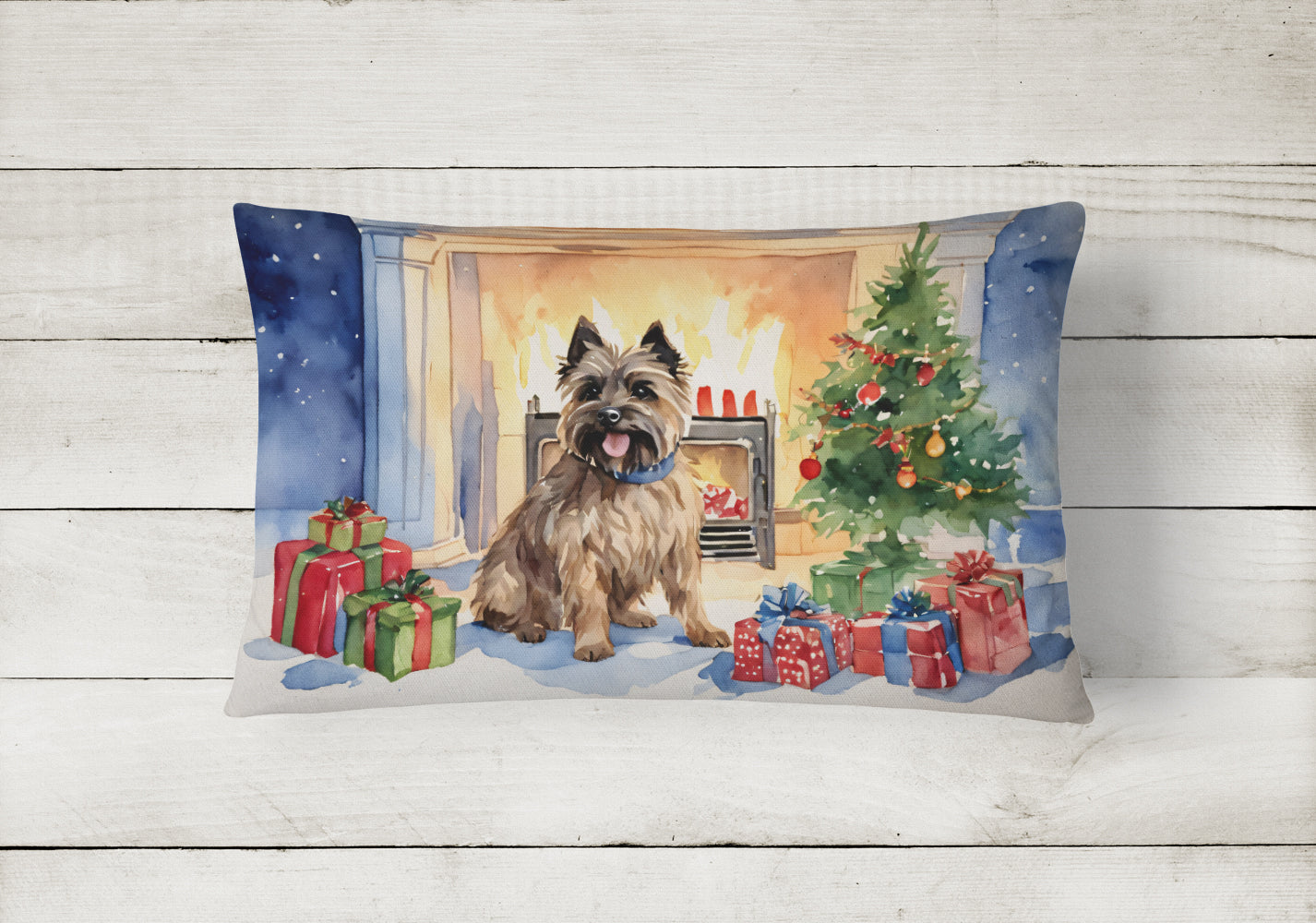 Buy this Cairn Terrier Christmas Fabric Decorative Pillow