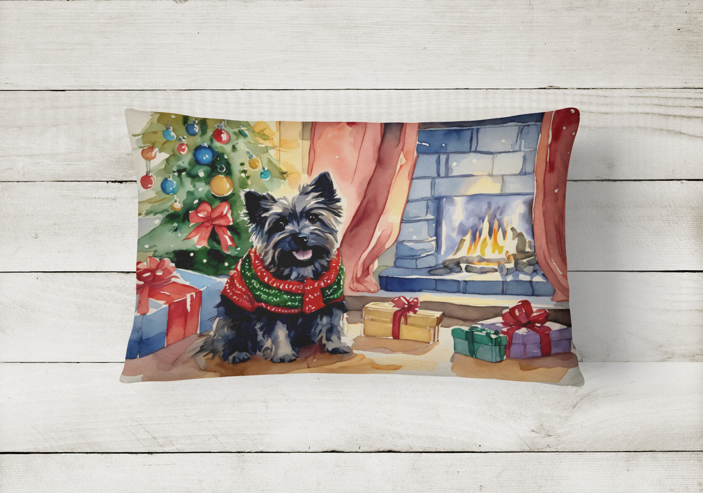 Buy this Cairn Terrier Christmas Fabric Decorative Pillow