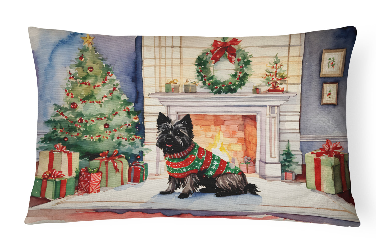 Buy this Cairn Terrier Christmas Fabric Decorative Pillow