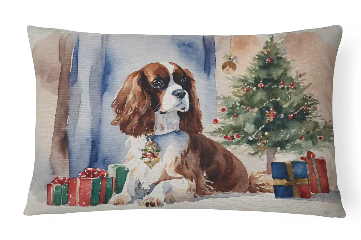 Buy this Cavalier Spaniel Christmas Fabric Decorative Pillow