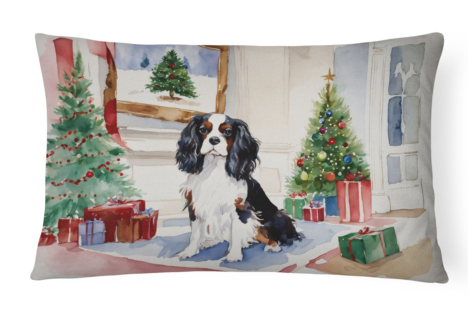 Buy this Cavalier Spaniel Christmas Fabric Decorative Pillow