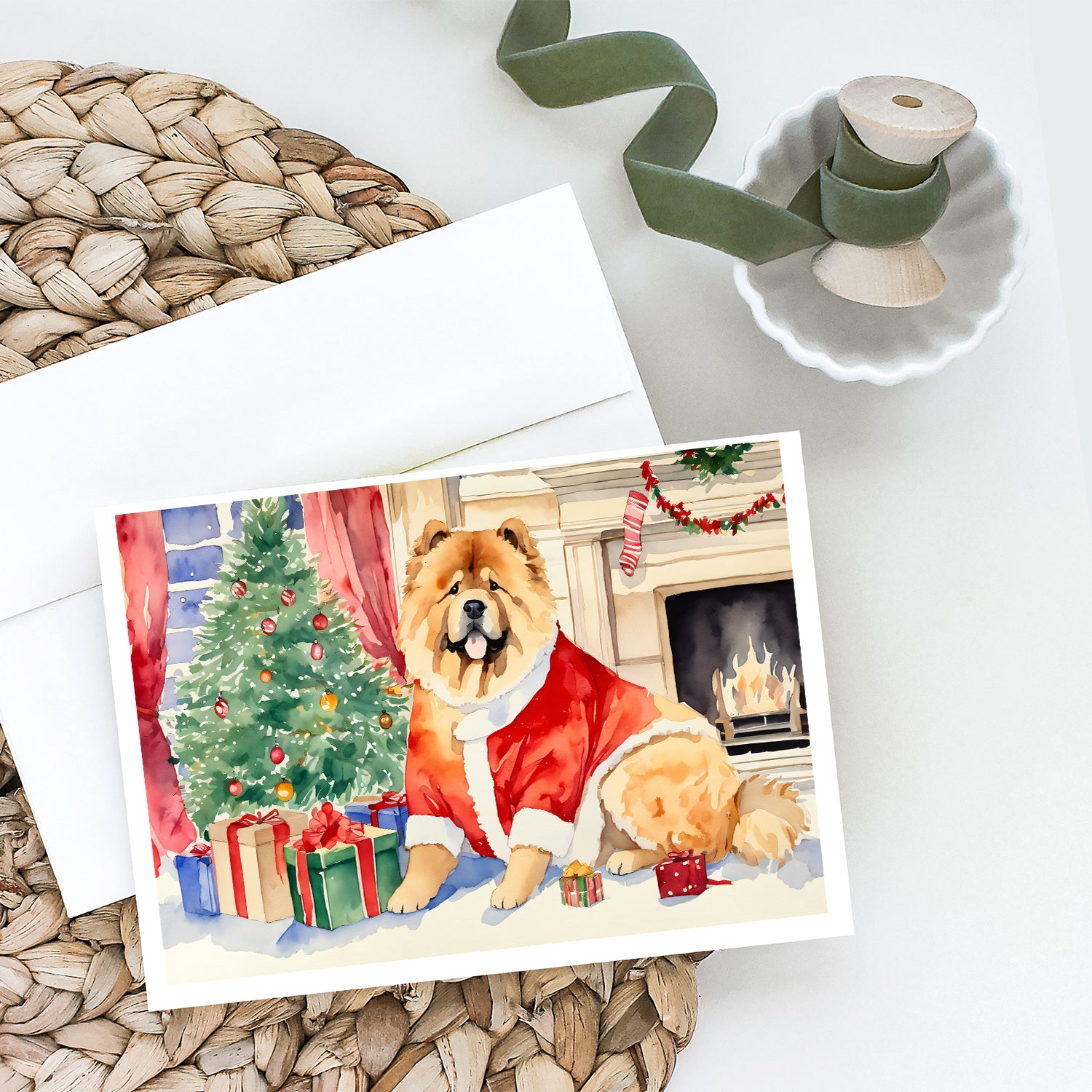 Buy this Chow Chow Christmas Greeting Cards and Envelopes Pack of 8