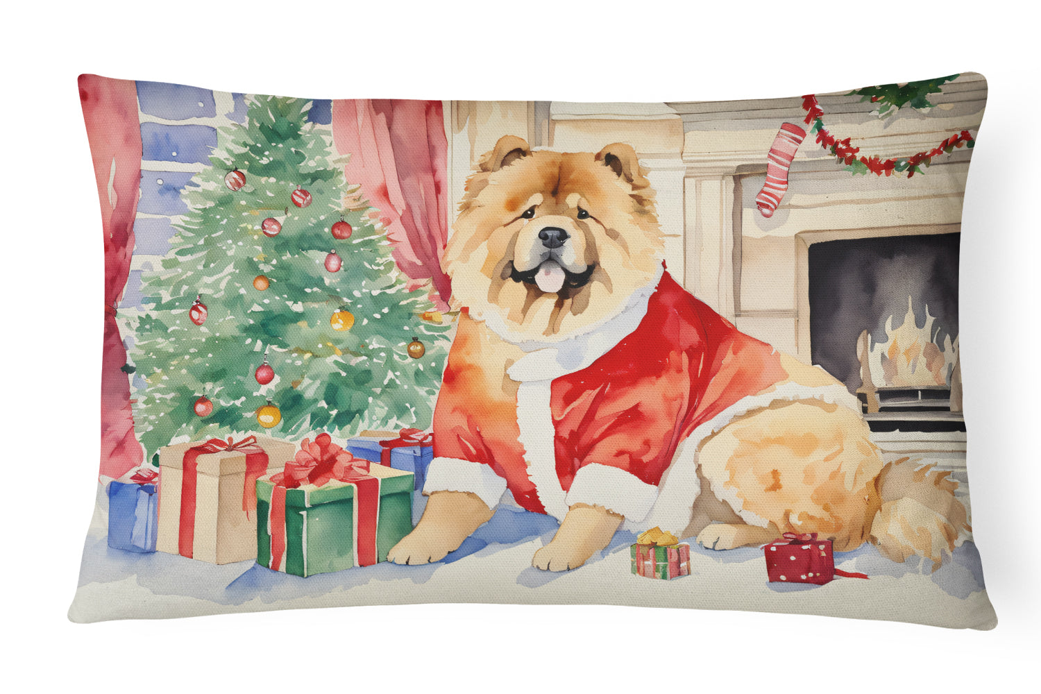 Buy this Chow Chow Christmas Fabric Decorative Pillow