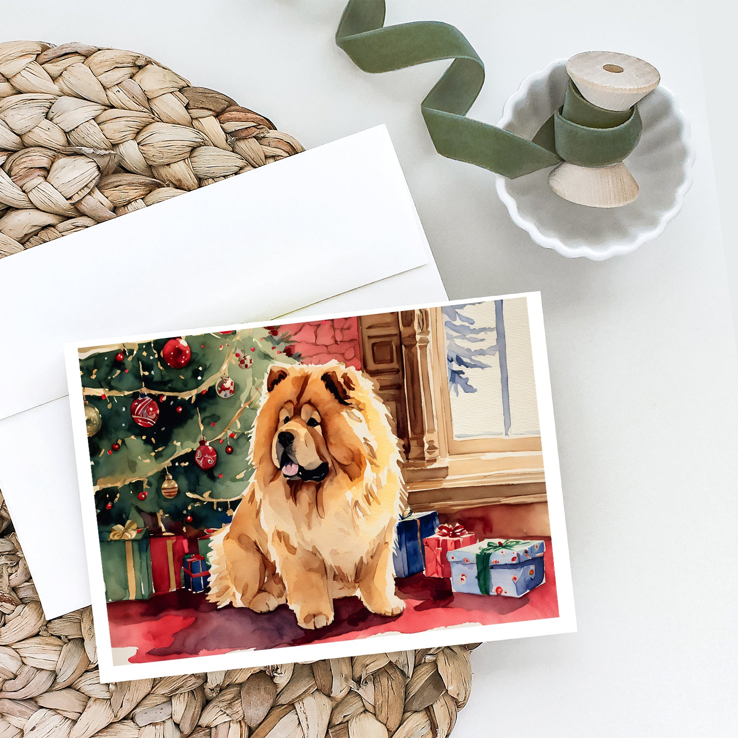 Buy this Chow Chow Christmas Greeting Cards and Envelopes Pack of 8