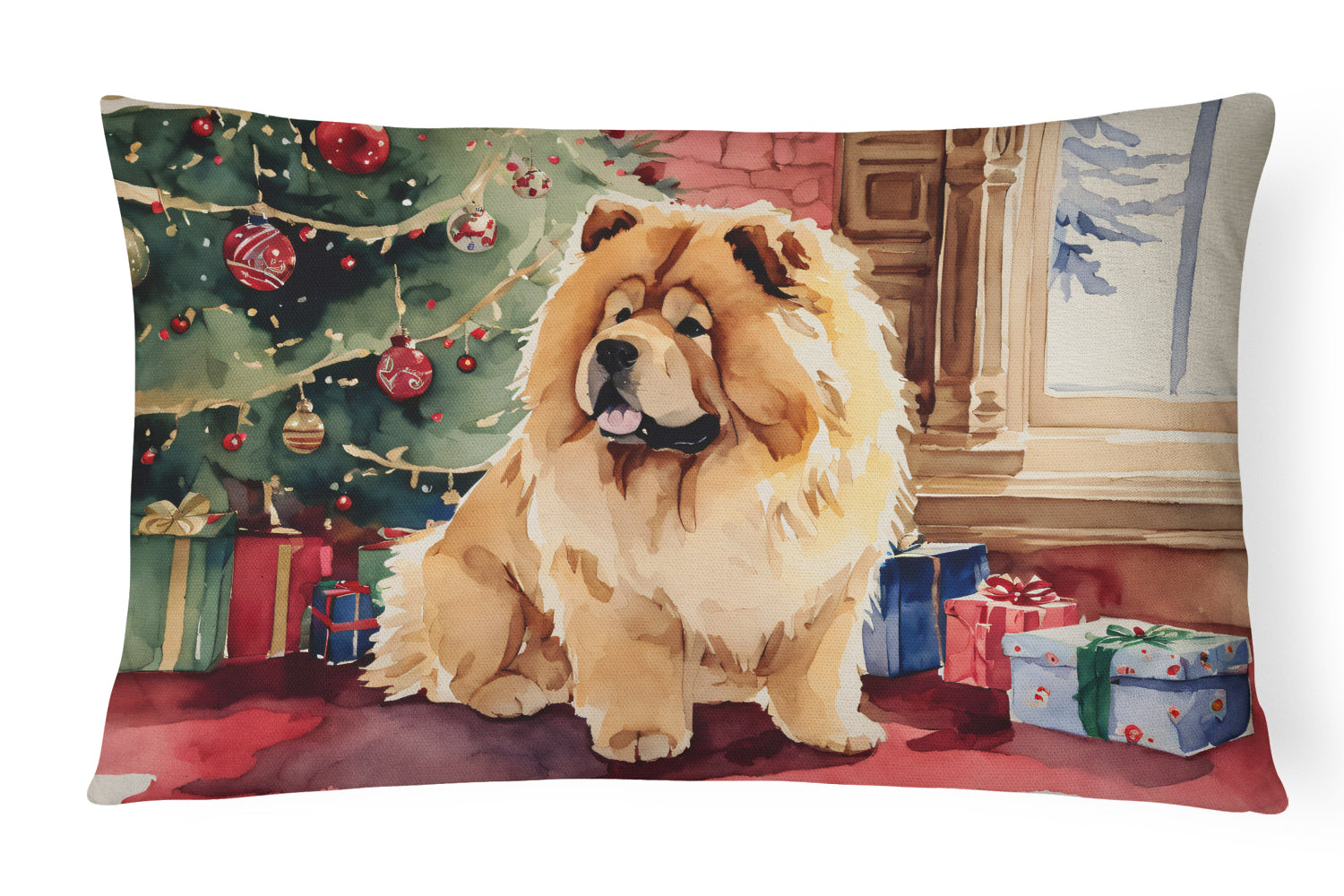 Buy this Chow Chow Christmas Fabric Decorative Pillow