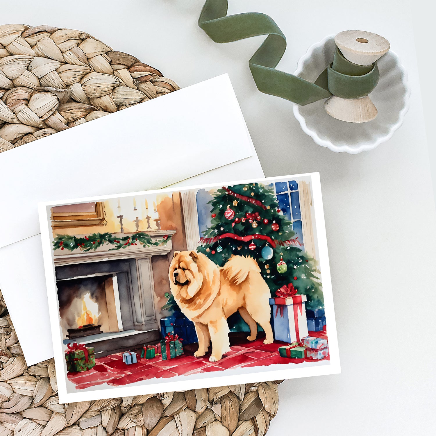 Buy this Chow Chow Christmas Greeting Cards and Envelopes Pack of 8