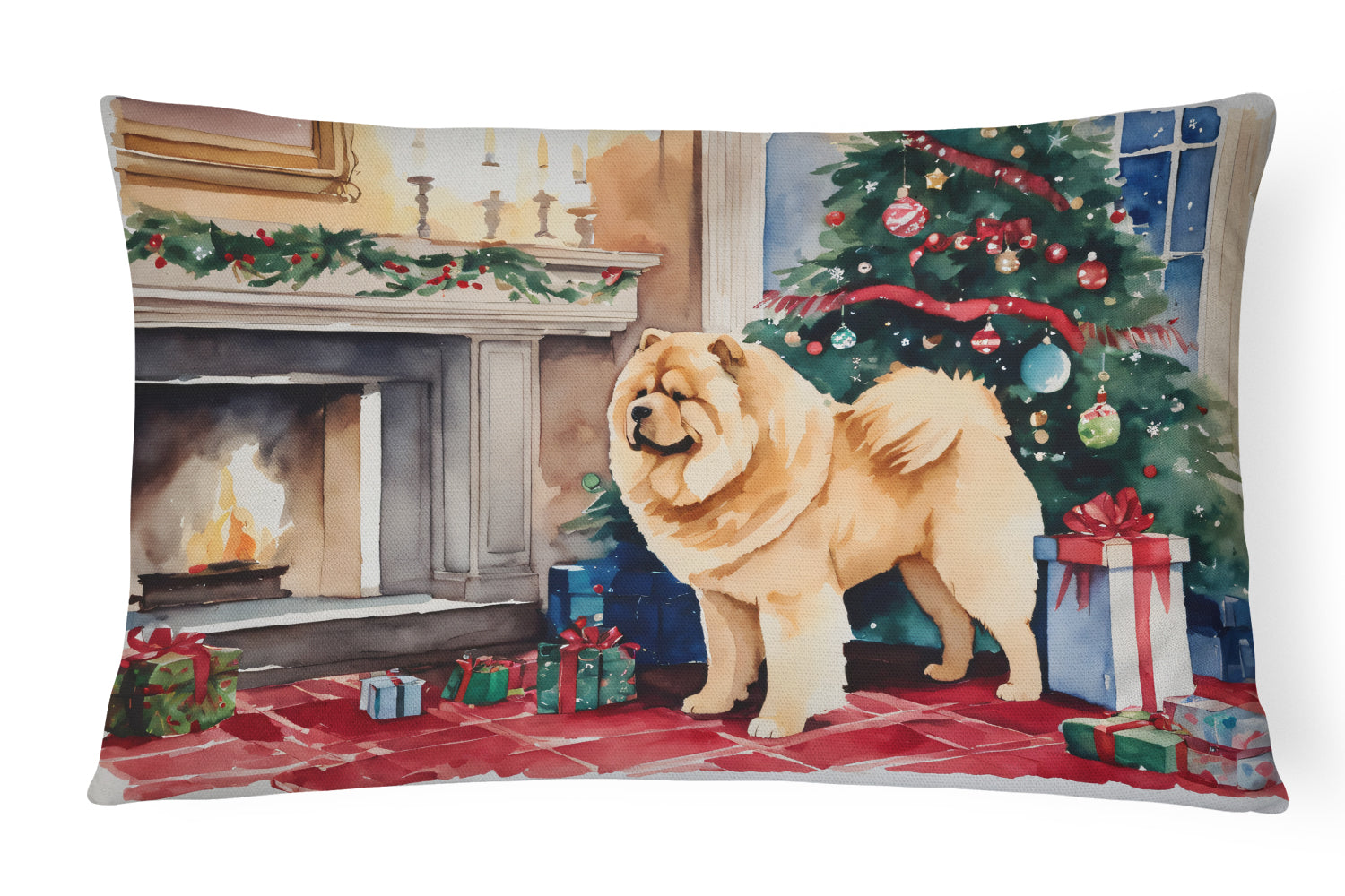 Buy this Chow Chow Christmas Fabric Decorative Pillow