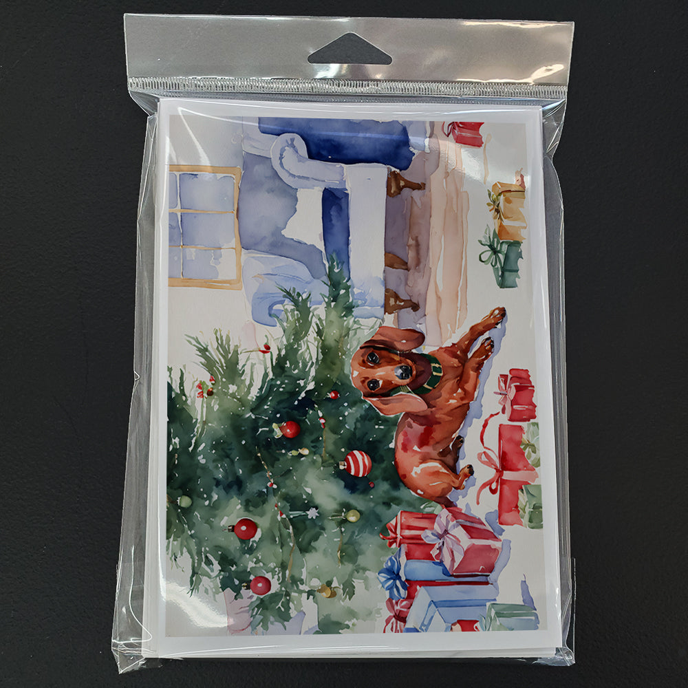 Dachshund Christmas Greeting Cards and Envelopes Pack of 8  the-store.com.