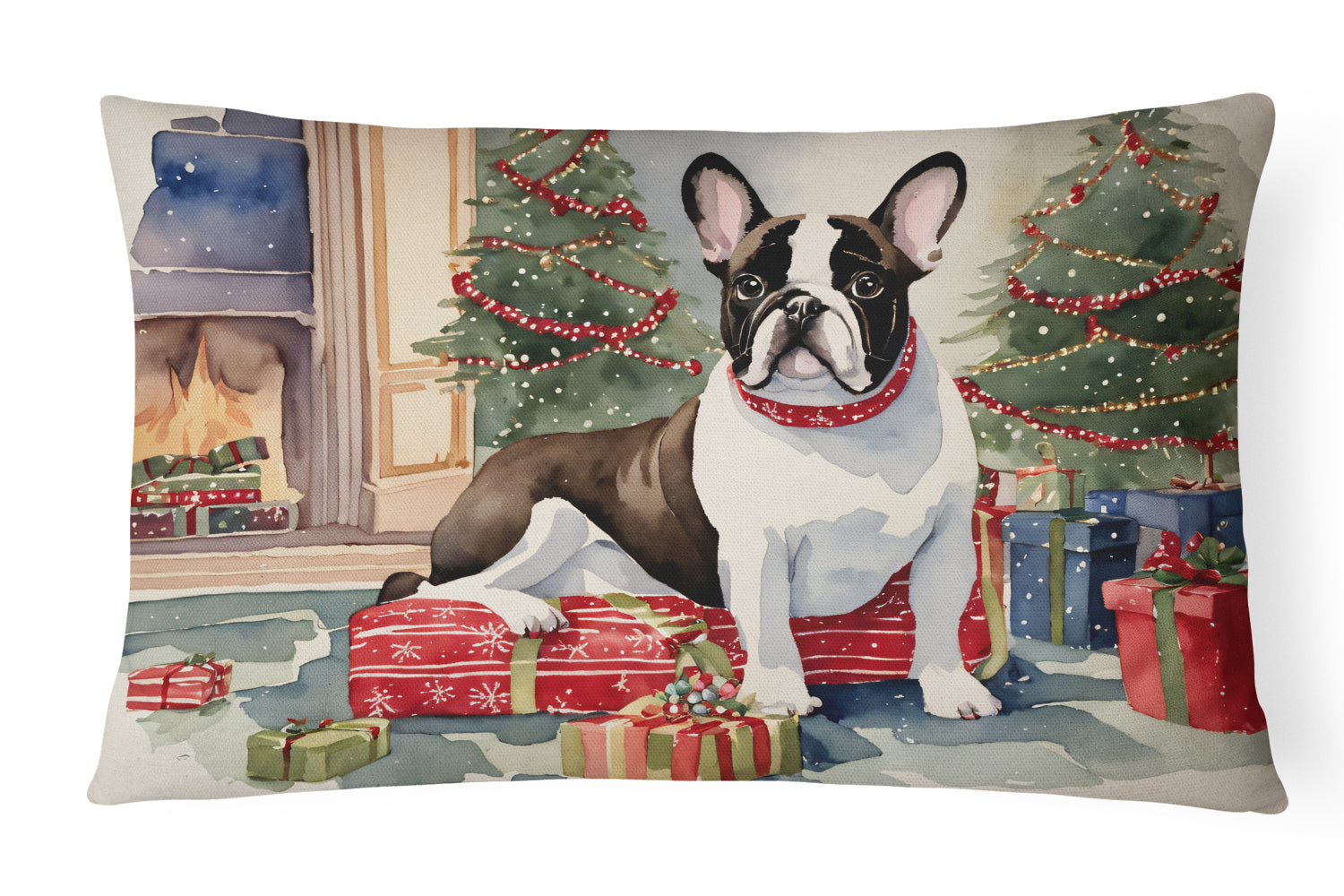 Buy this French Bulldog Christmas Fabric Decorative Pillow