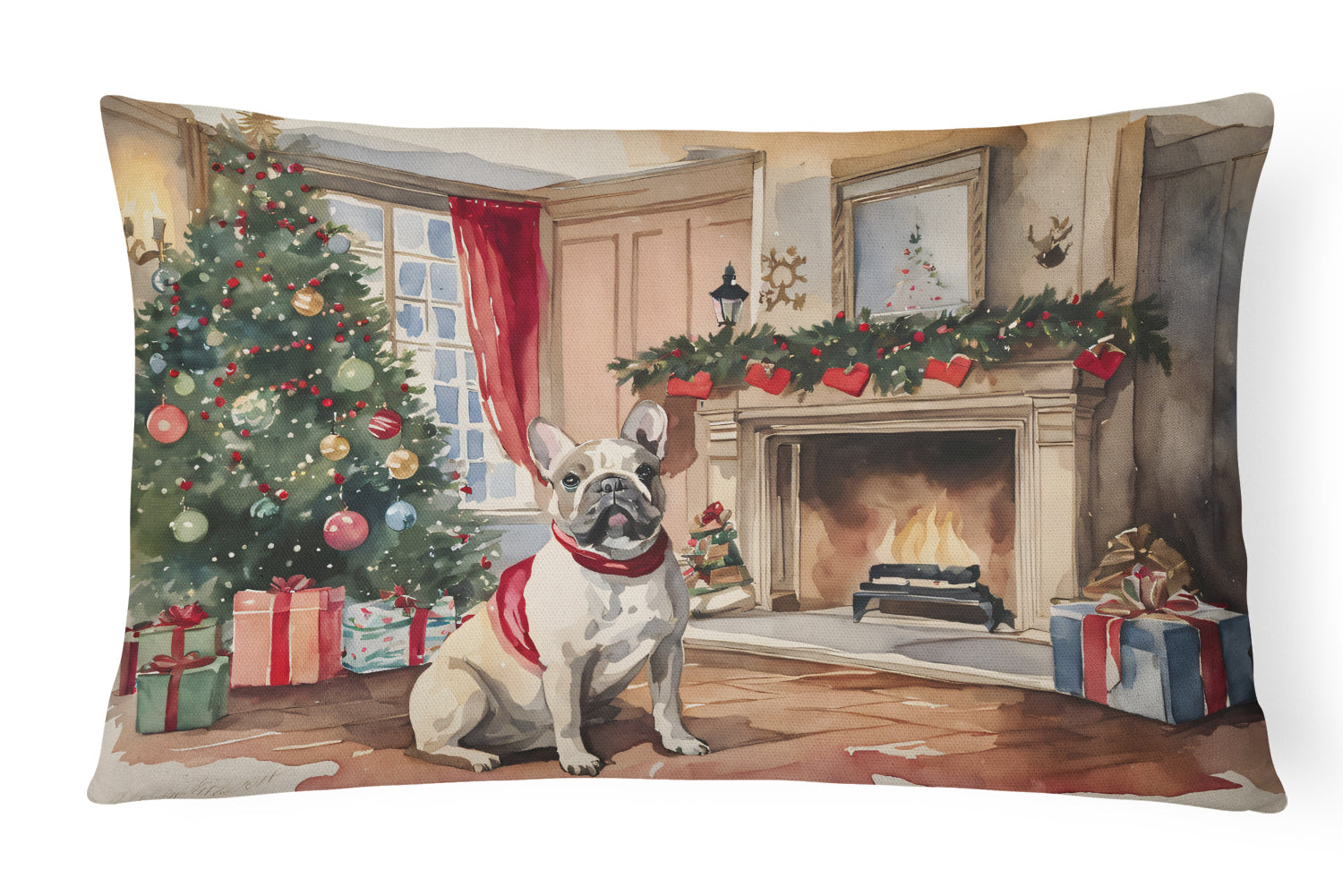 Buy this French Bulldog Christmas Fabric Decorative Pillow