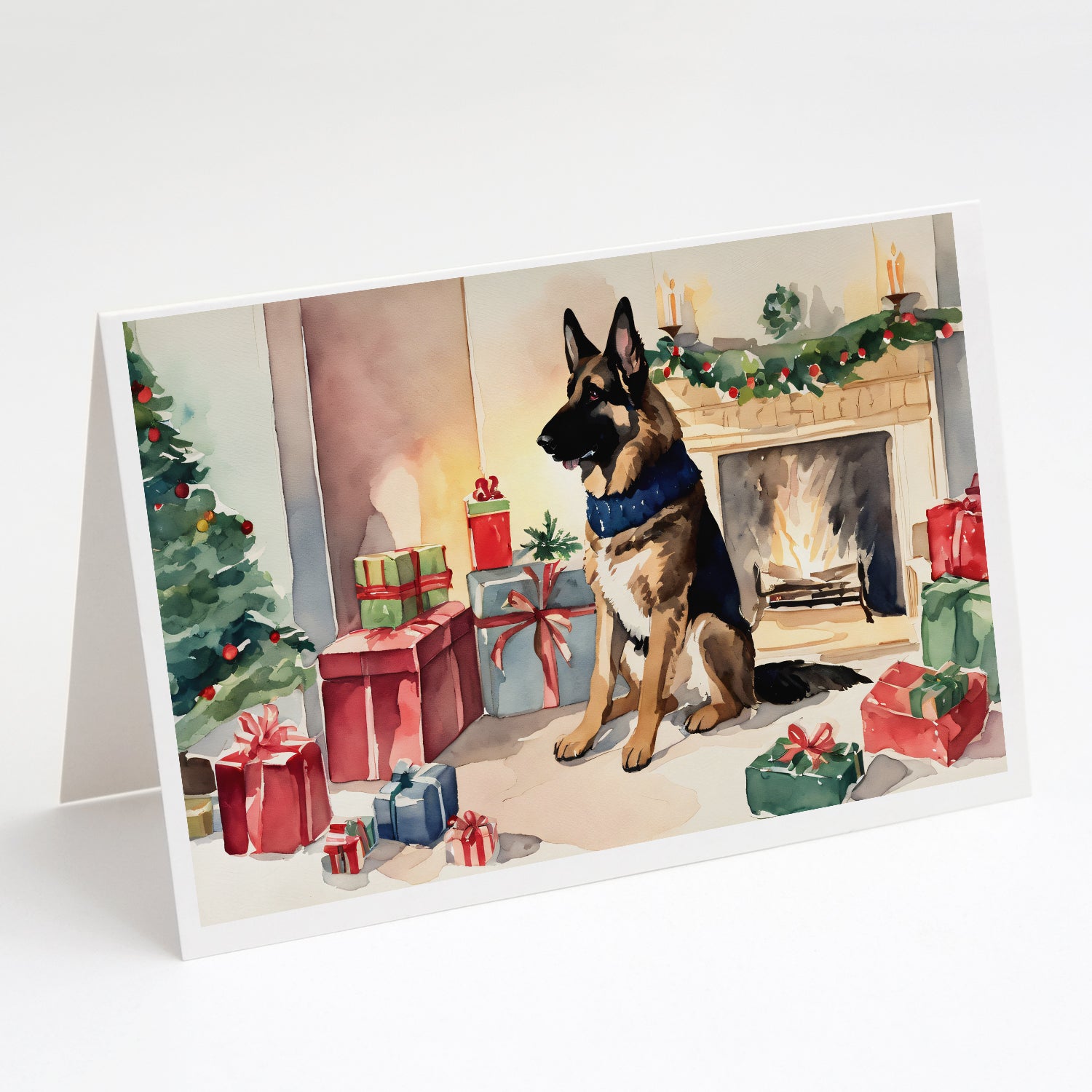 Buy this German Shepherd Christmas Greeting Cards and Envelopes Pack of 8