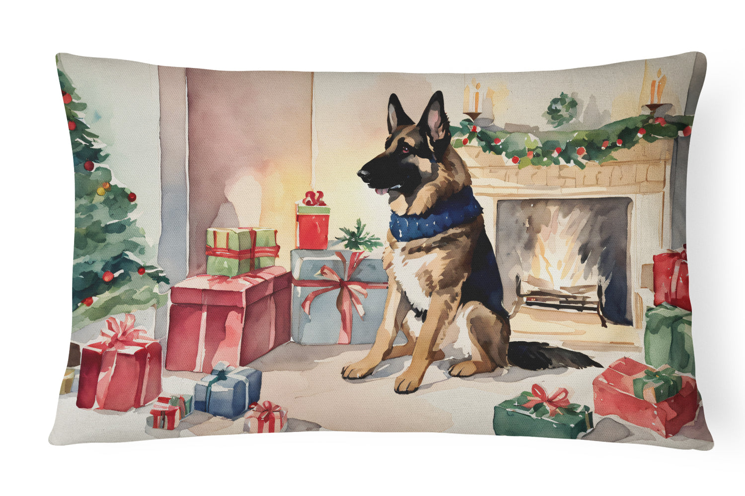 Buy this German Shepherd Christmas Fabric Decorative Pillow