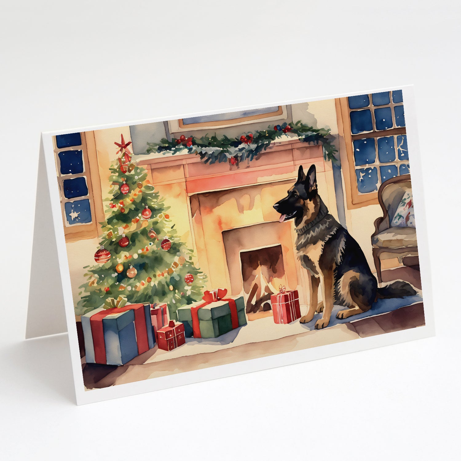 Buy this German Shepherd Christmas Greeting Cards and Envelopes Pack of 8