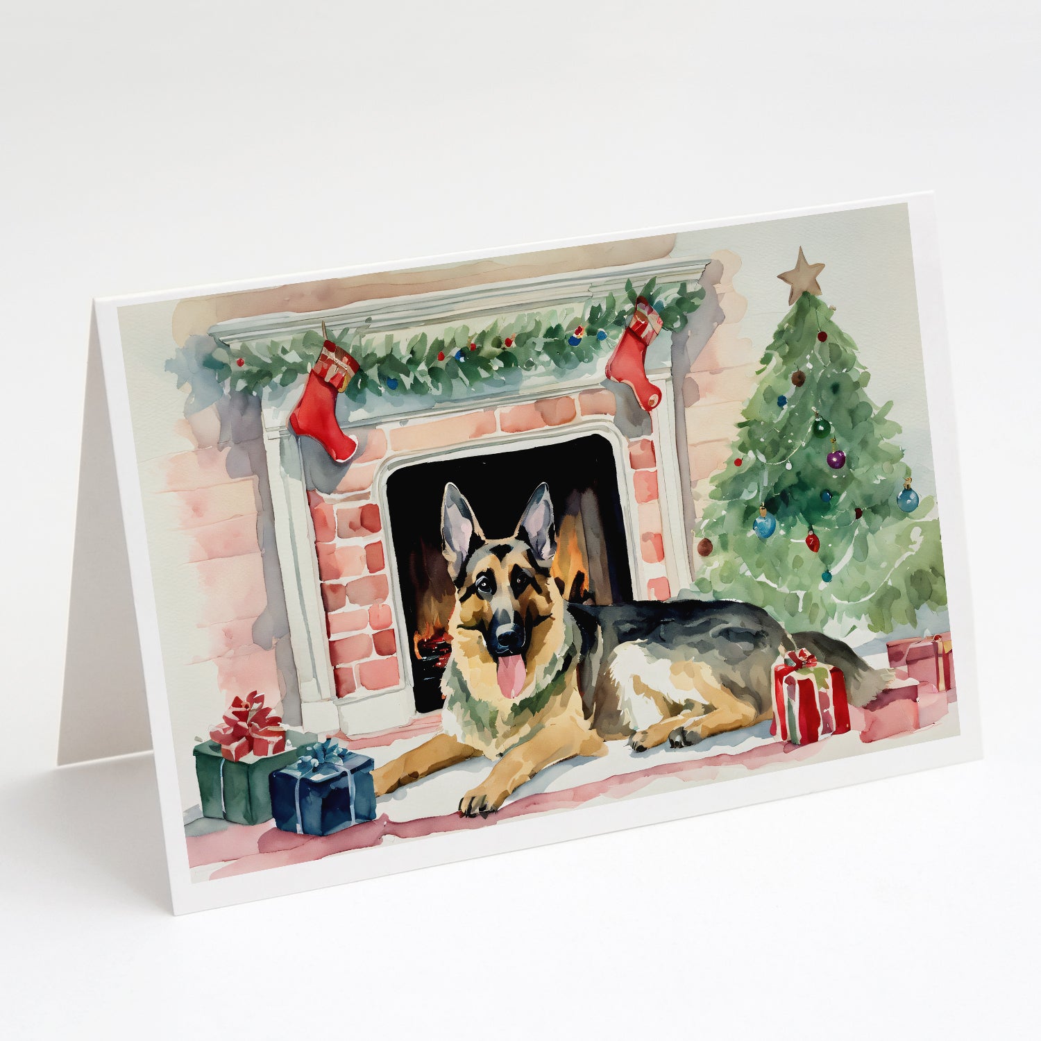 Buy this German Shepherd Christmas Greeting Cards and Envelopes Pack of 8