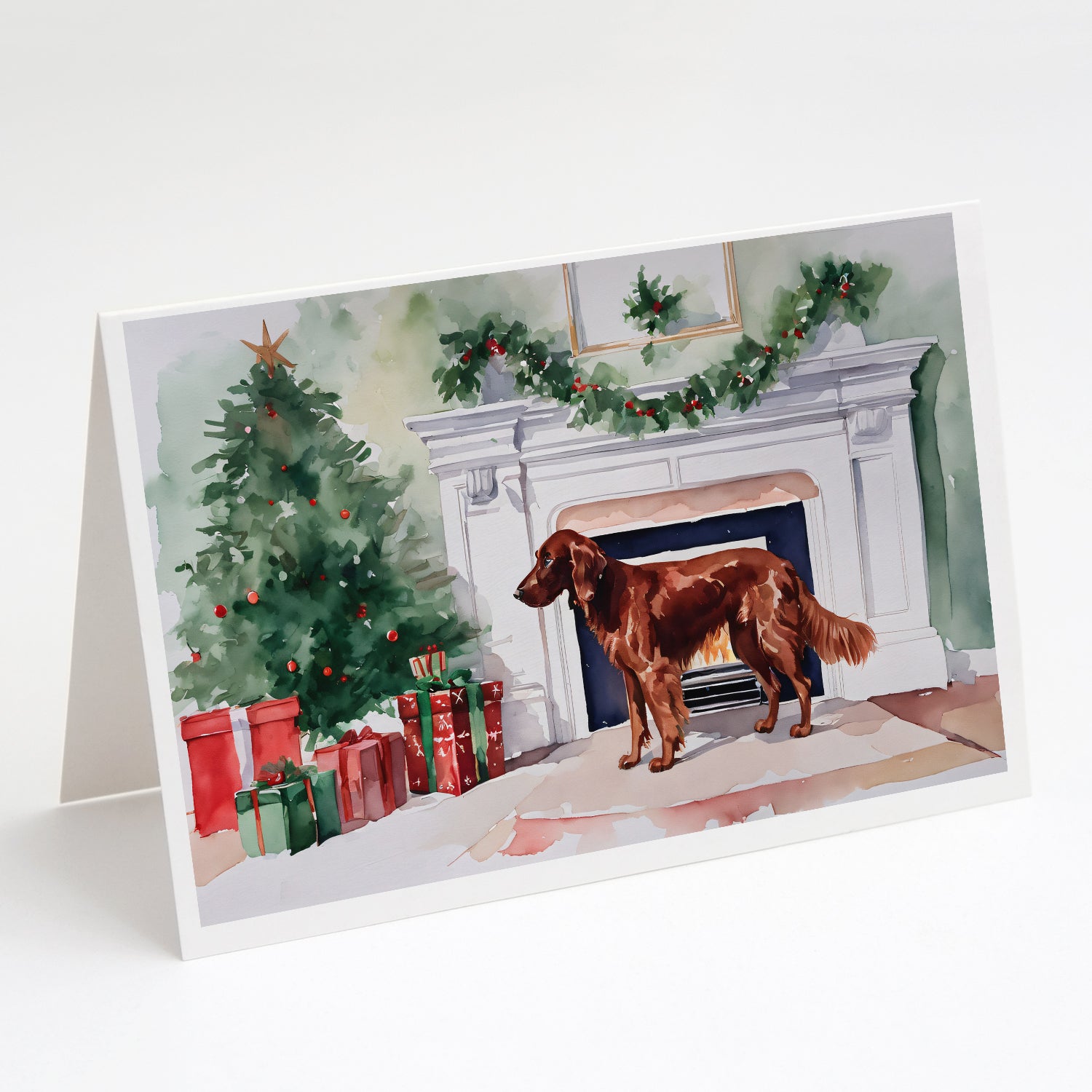 Buy this Irish Setter Christmas Greeting Cards and Envelopes Pack of 8