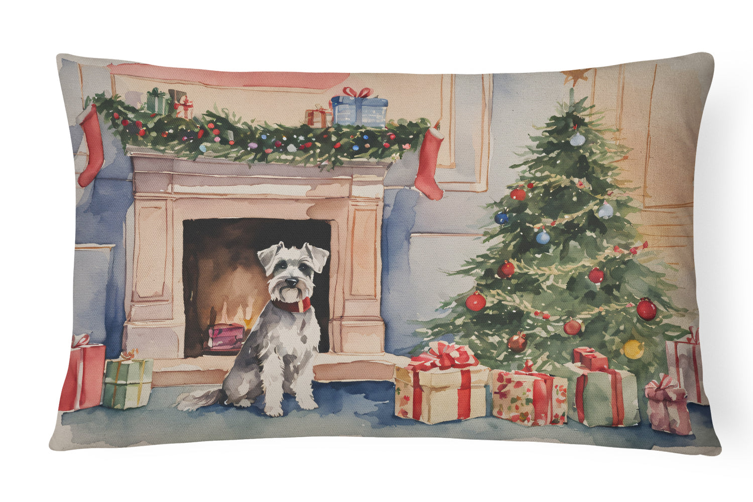 Buy this Schnauzer Christmas Fabric Decorative Pillow