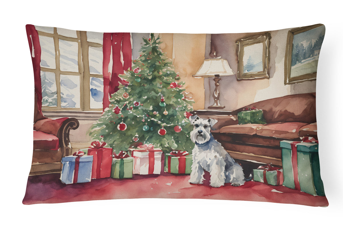 Buy this Schnauzer Christmas Fabric Decorative Pillow