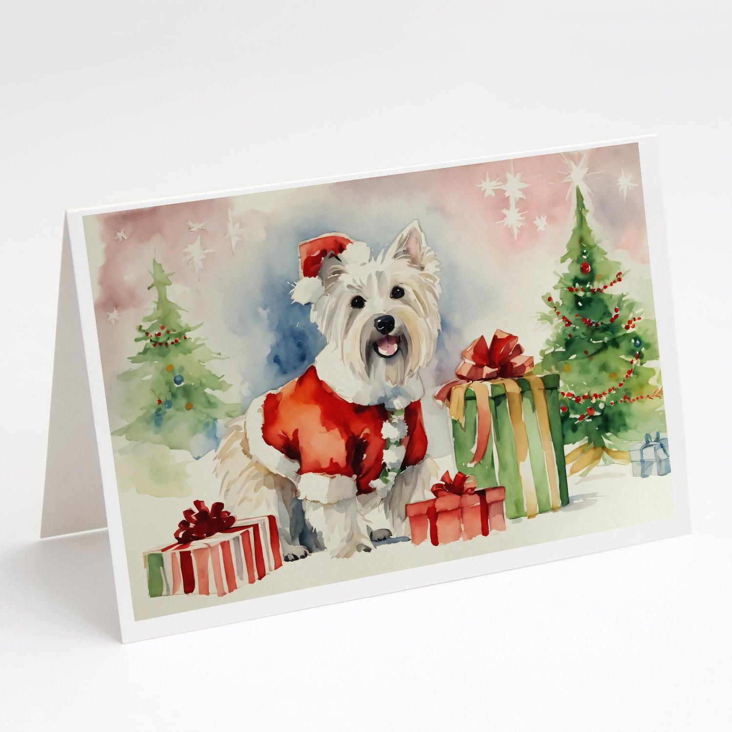 Buy this Westie Christmas Greeting Cards and Envelopes Pack of 8